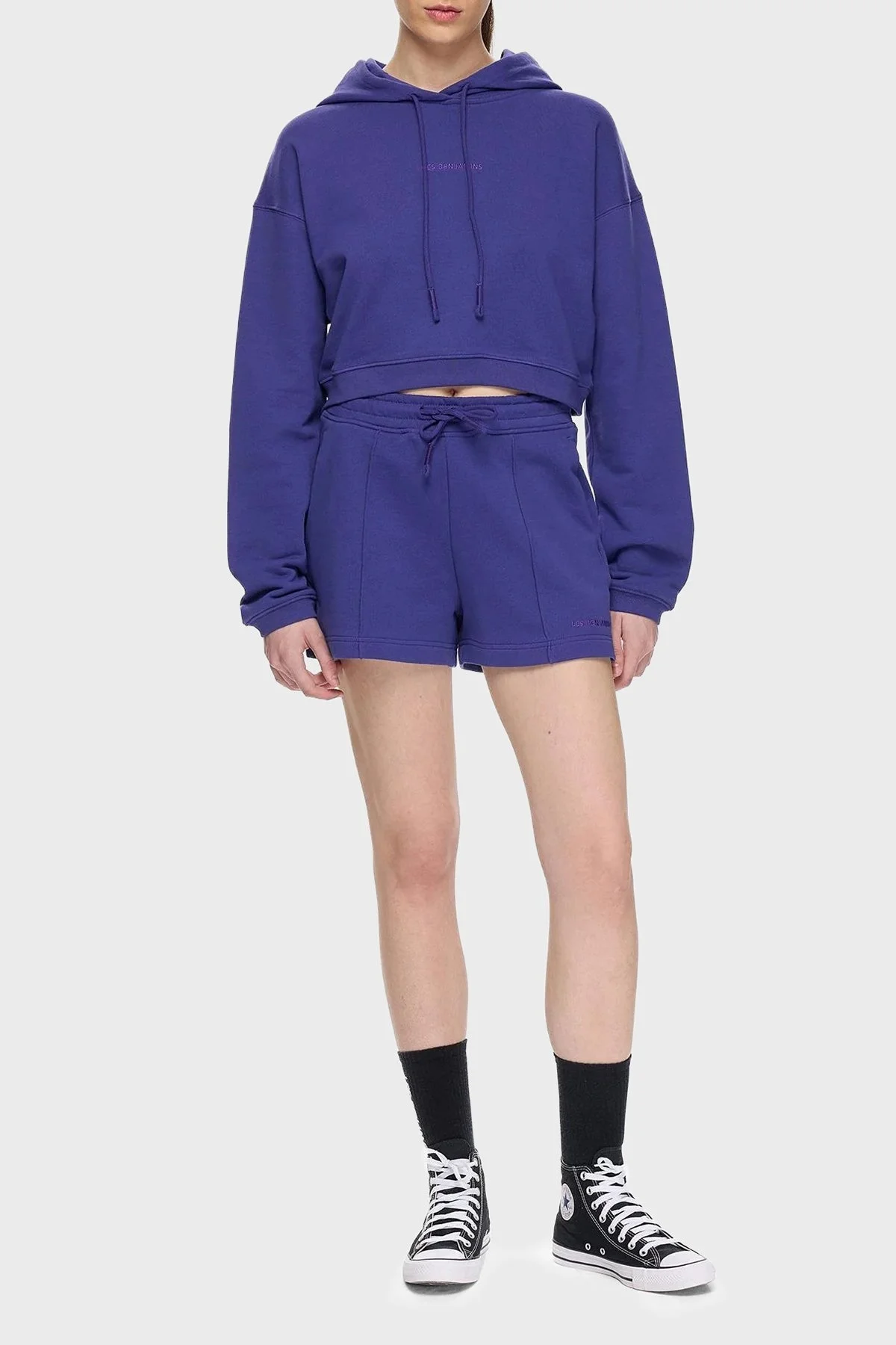 Les Benjamins % 100 Pamuk Regular Fit Yüksek Bel Çimalı Bayan Short LBNOOSESSFUSO-301 MOR - 9