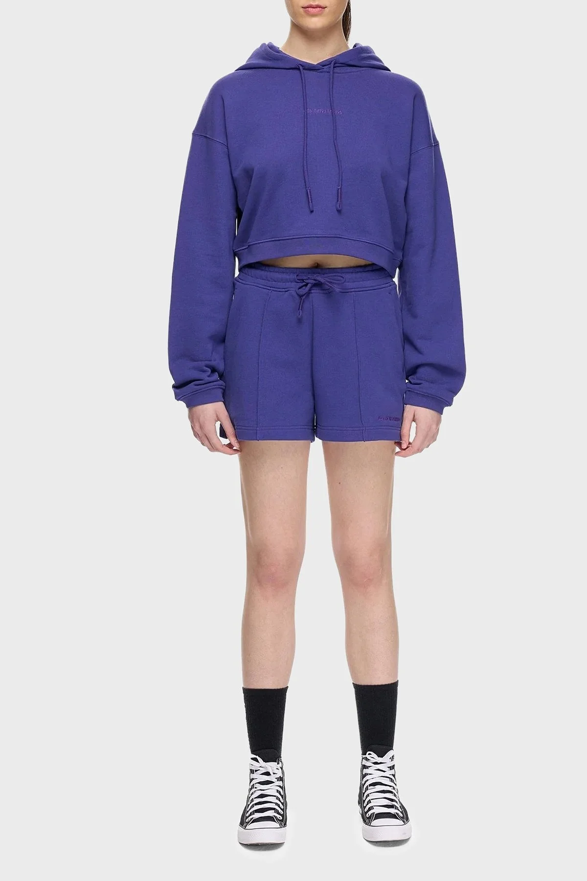 Les Benjamins % 100 Pamuk Regular Fit Yüksek Bel Çimalı Bayan Short LBNOOSESSFUSO-301 MOR - 10