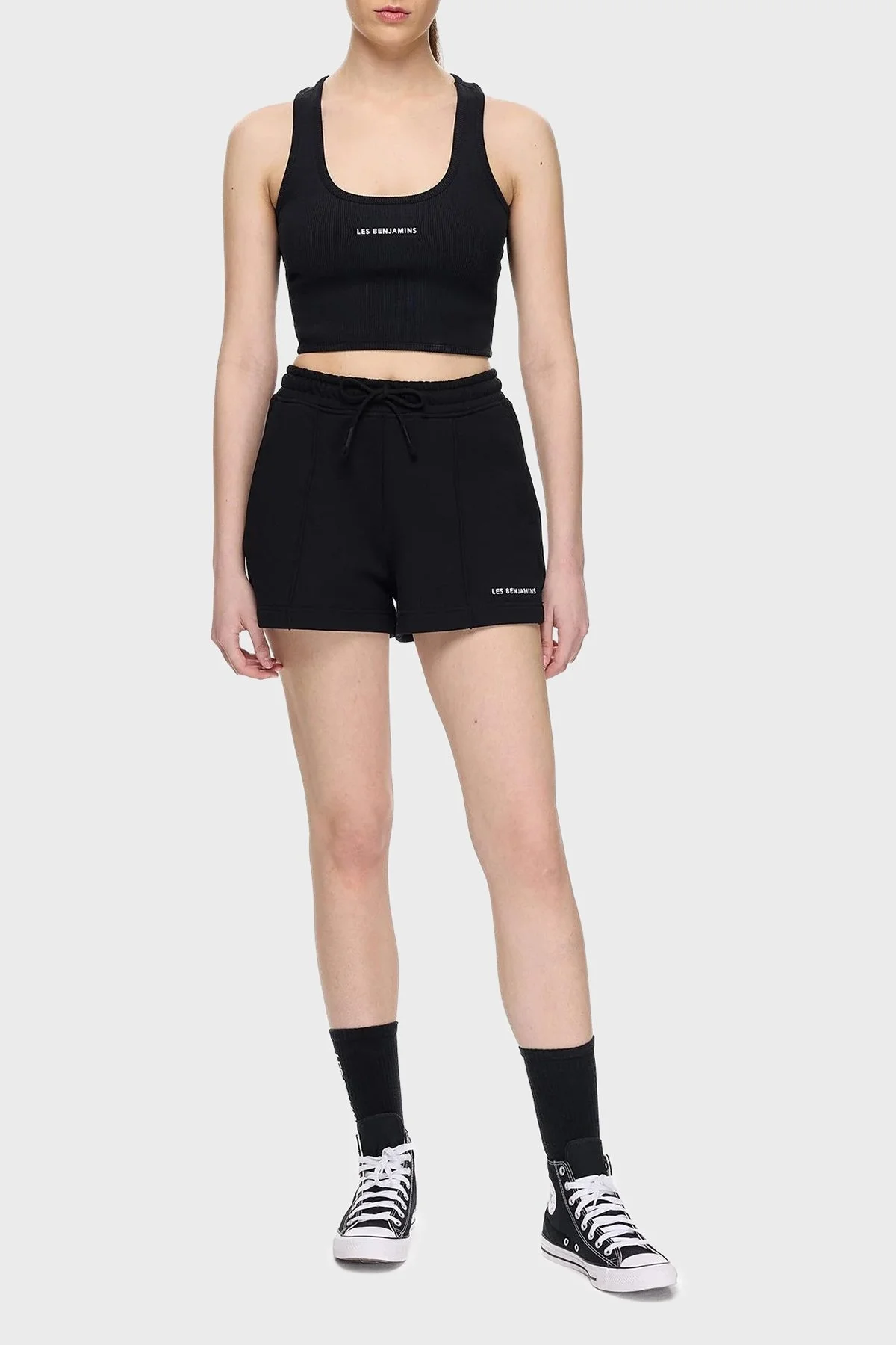 Les Benjamins % 100 Pamuk Regular Fit Yüksek Bel Çimalı Bayan Short LBNOOSESSFUSO-307 SİYAH - 2