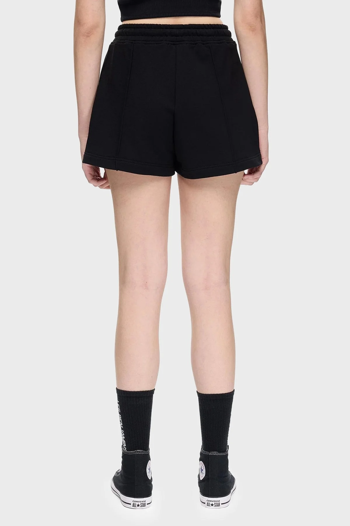 Les Benjamins % 100 Pamuk Regular Fit Yüksek Bel Çimalı Bayan Short LBNOOSESSFUSO-307 SİYAH - 3