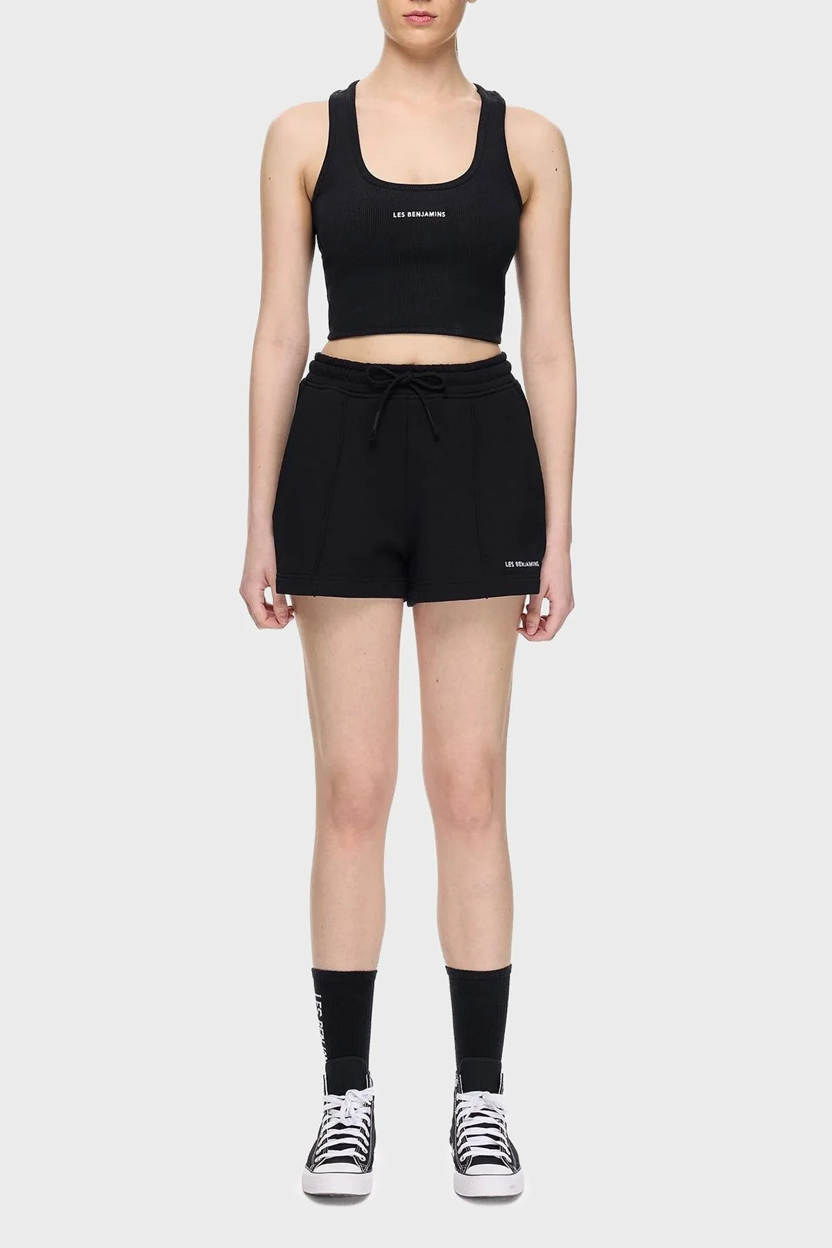 Les Benjamins % 100 Pamuk Regular Fit Yüksek Bel Çimalı Bayan Short LBNOOSESSFUSO-307 SİYAH - 4