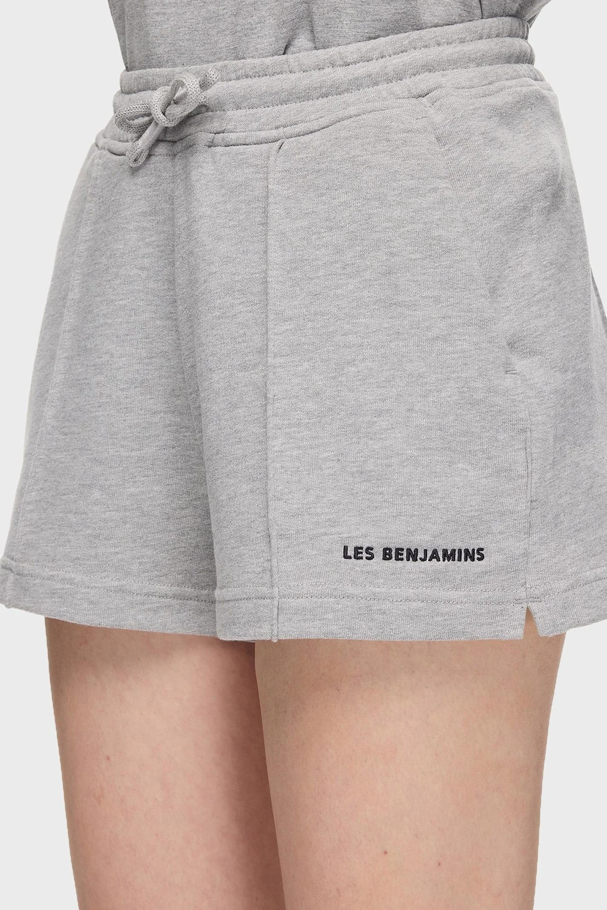 Les Benjamins % 100 Pamuk Regular Fit Yüksek Bel Çimalı Bayan Short LBNOOSESSFUSO-308 GRİ - 5