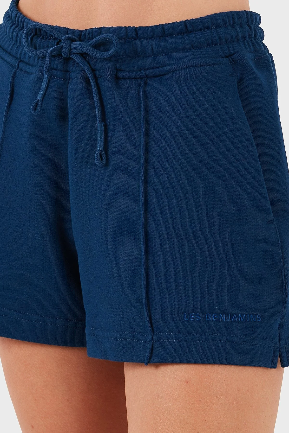 Les Benjamins % 100 Pamuk Regular Fit Yüksek Bel Çimalı Bayan Short LBNOOSESSFUSO-309 LACİVERT - 4