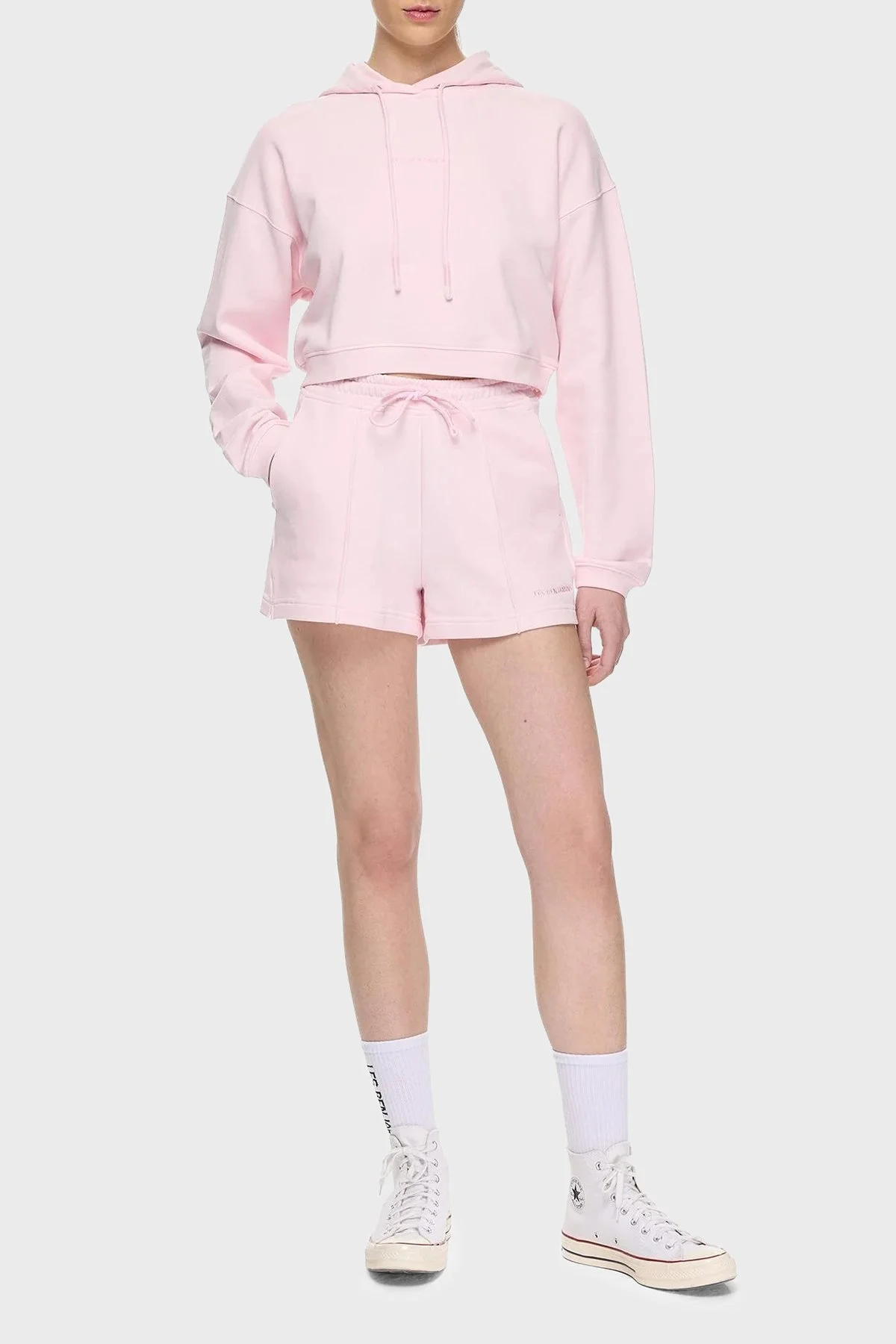 Les Benjamins % 100 Pamuk Regular Fit Yüksek Bel Çimalı Bayan Short LBNOOSESSFUSO-312 PEMBE - 10