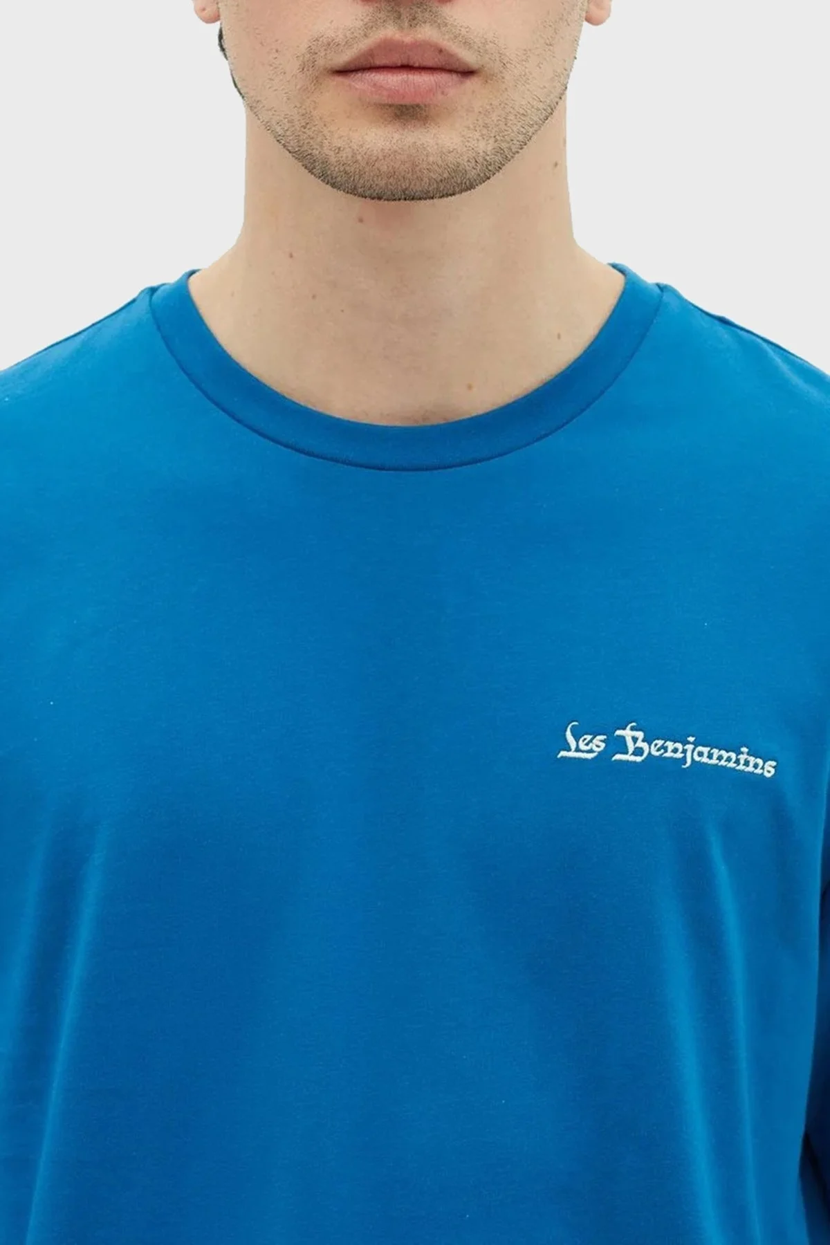 Les Benjamins % 100 Pamuk Relaxed Fit Bisiklet Yaka Erkek T Shirt LB23SSHOEMUTS-007 LACİVERT - 5