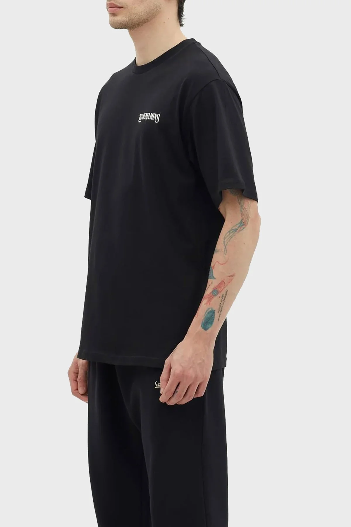 Les Benjamins % 100 Pamuk Relaxed Fit Bisiklet Yaka Erkek T Shirt LB23SSHOEMUTS-012 SİYAH - 2