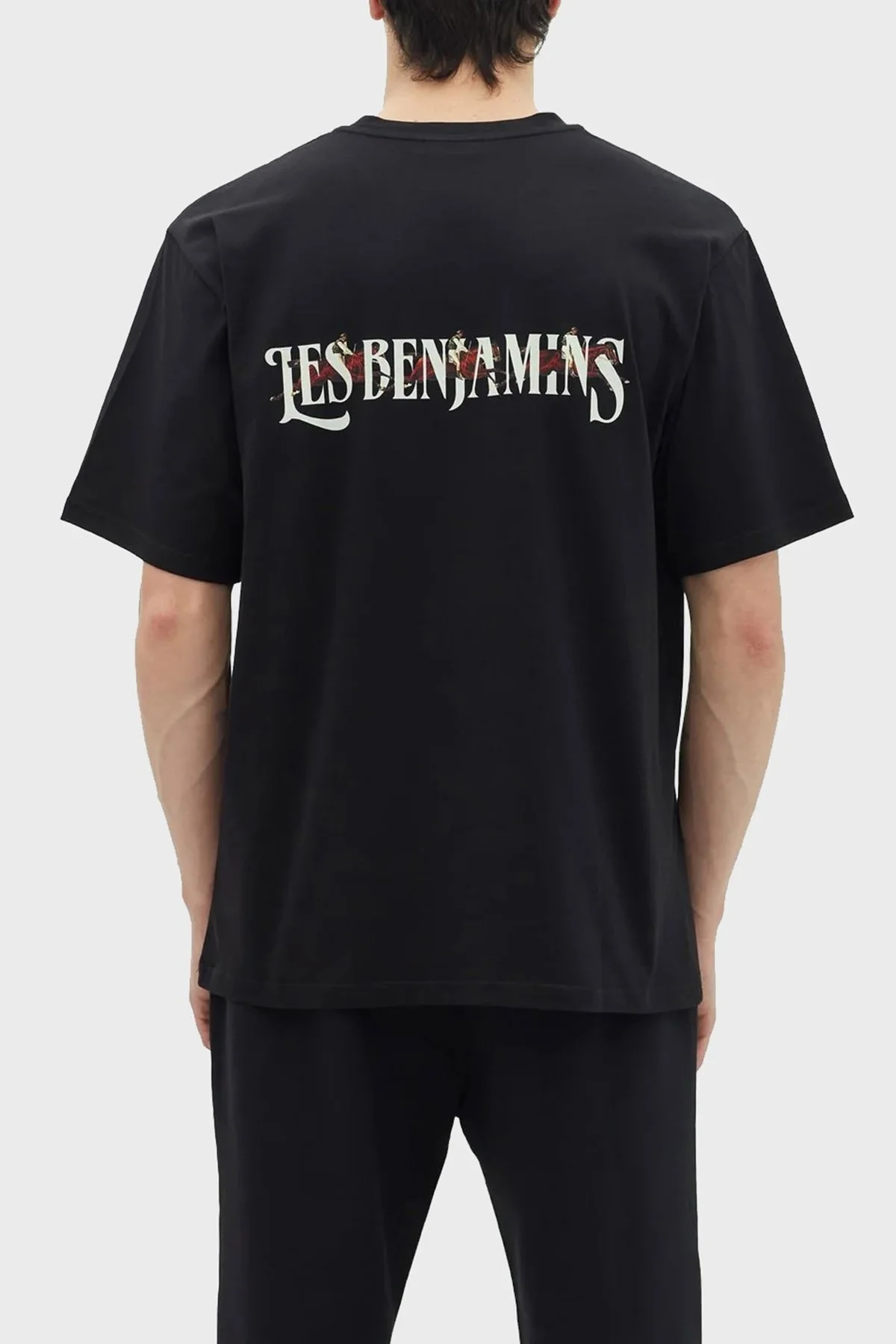 Les Benjamins % 100 Pamuk Relaxed Fit Bisiklet Yaka Erkek T Shirt LB23SSHOEMUTS-012 SİYAH - 3