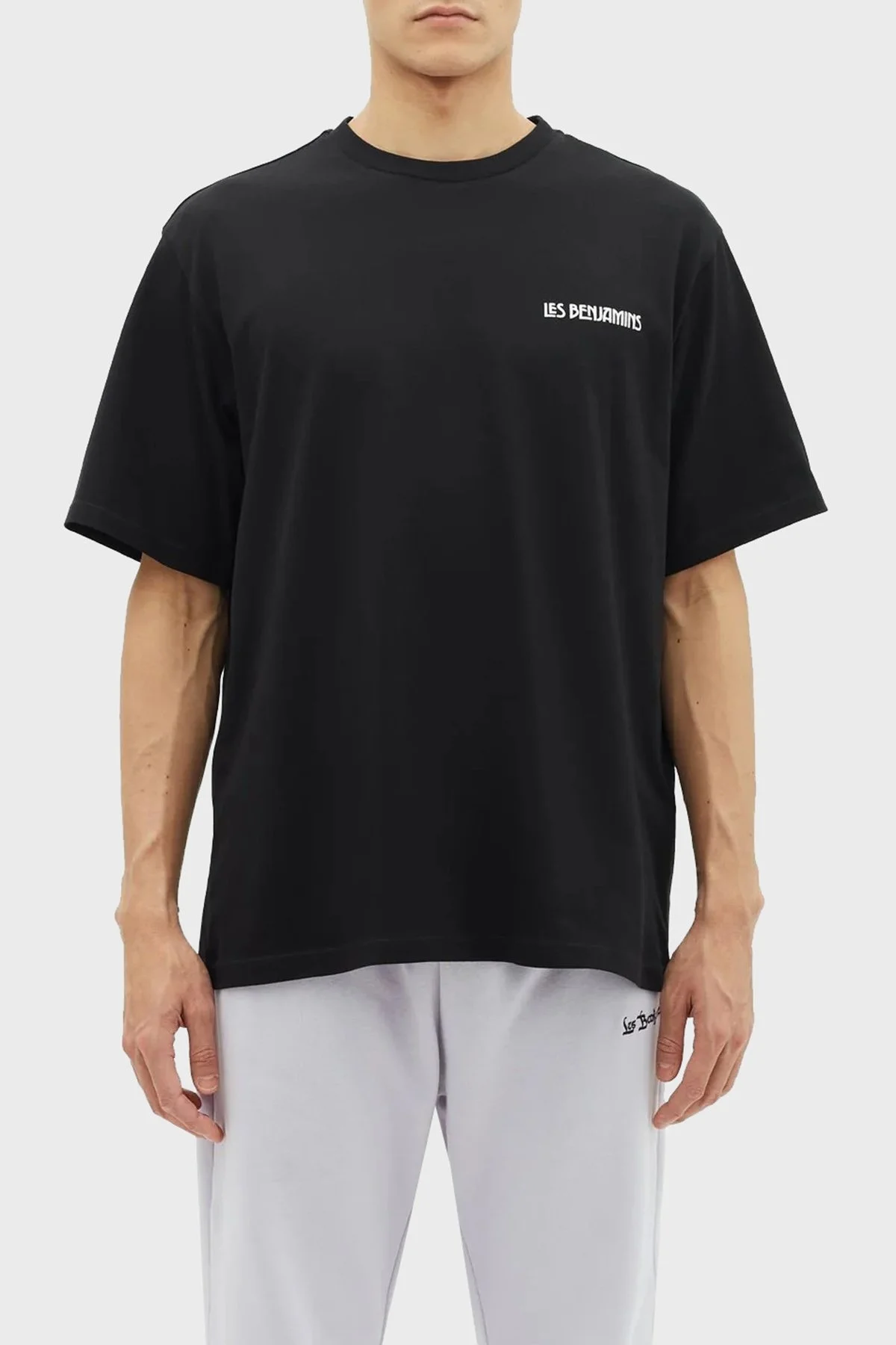 Les Benjamins % 100 Pamuk Relaxed Fit Bisiklet Yaka Erkek T Shirt LB23SSHOEMUTS-014 SİYAH - 1