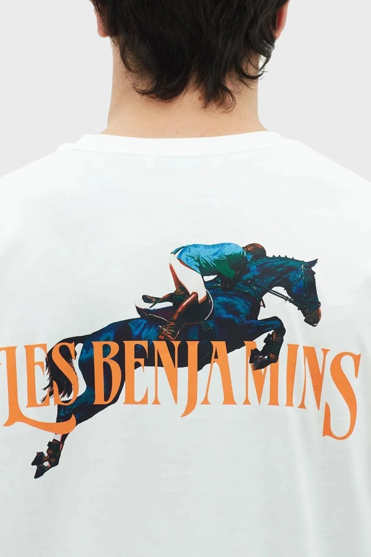 Les Benjamins % 100 Pamuk Relaxed Fit Bisiklet Yaka Erkek T Shirt LB23SSHOEMUTS-018 BEYAZ - 4