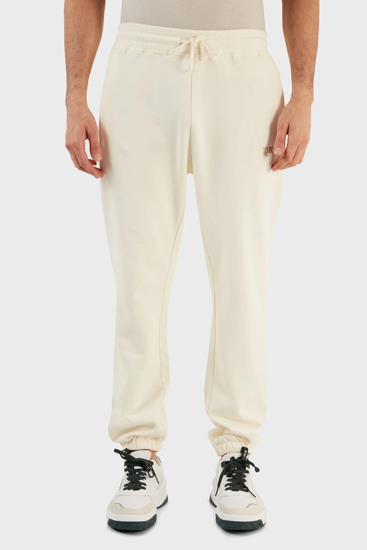 Les Benjamins % 100 Pamuk Relaxed Fit Jogger Spor Erkek Pantolon LB23SSHOEMUSP-001 BEJ - 8