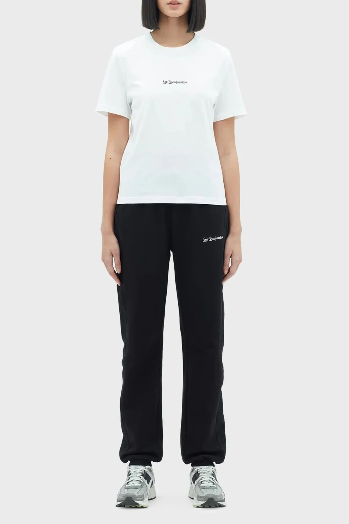 Les Benjamins % 100 Pamuk Yüksek Bel Relaxed Fit Jogger Spor Bayan Pantolon LB23SSHOEFUSP-001 SİYAH - 1