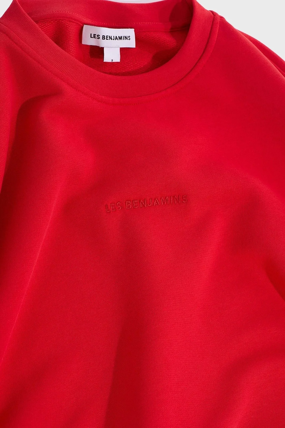 Les Benjamins % 100 Pamuklu Relaxed Fit Bisiklet Yaka Bayan Sweat LB24FWESSFUSW-302 KIRMIZI - 11