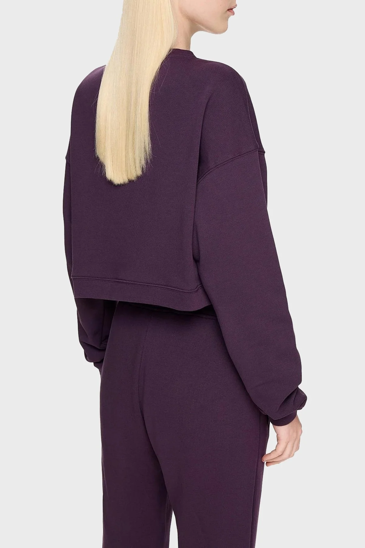 Les Benjamins % 100 Pamuklu Relaxed Fit Bisiklet Yaka Bayan Sweat LB24FWESSFUSW-303 MOR - 3