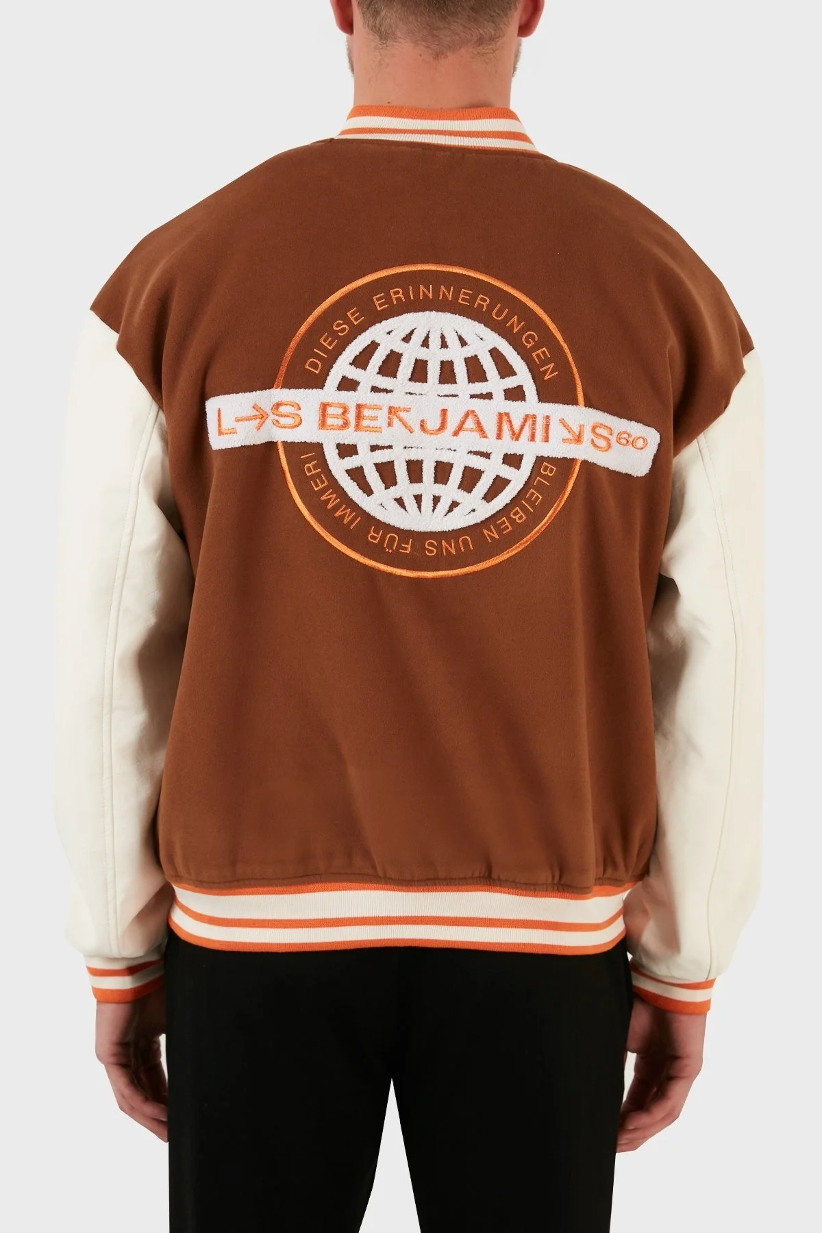 Les Benjamins Armalı Kolej Yaka Spor Bomber Erkek Ceket LB22FWGASMUBJ-004 KAHVE - 5