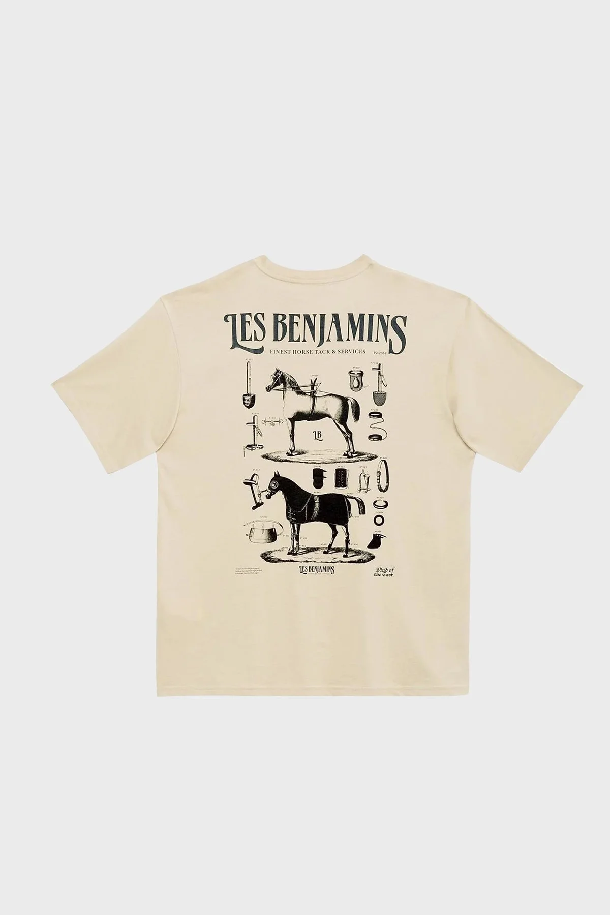 Les Benjamins Baskılı % 100 Pamuk Relaxed Fit Bisiklet Yaka Erkek T Shirt LB23SSHOEMUTS-009 EKRU - 7