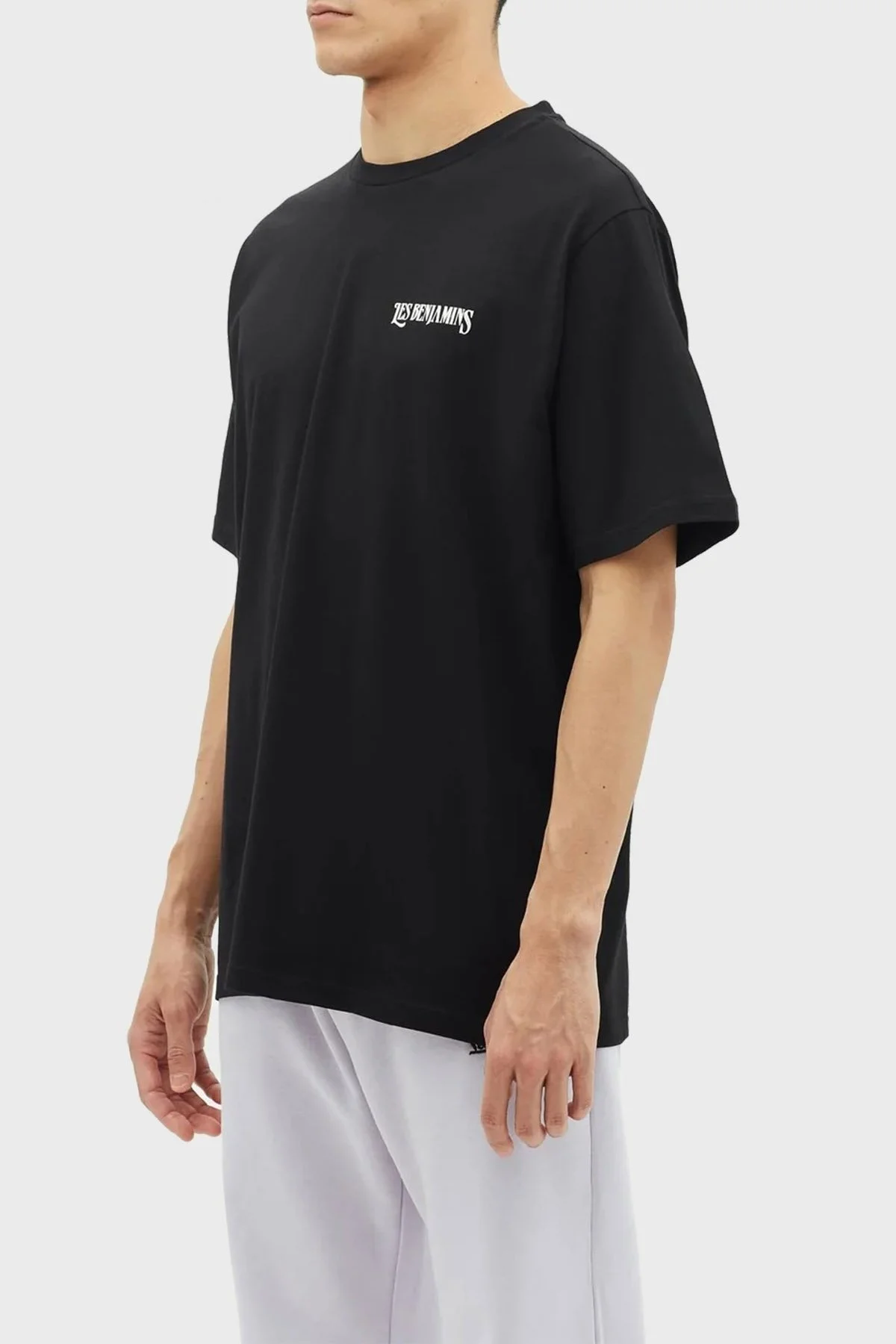 Les Benjamins Baskılı % 100 Pamuk Relaxed Fit Bisiklet Yaka Erkek T Shirt LB23SSHOEMUTS-010 SİYAH - 2