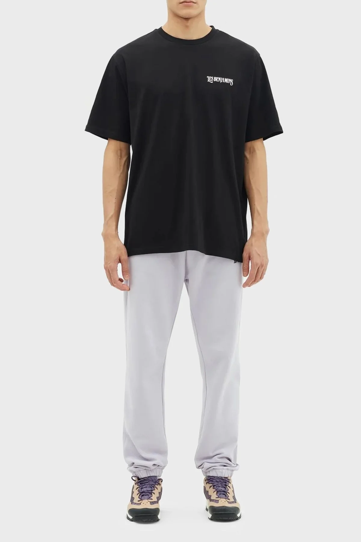 Les Benjamins Baskılı % 100 Pamuk Relaxed Fit Bisiklet Yaka Erkek T Shirt LB23SSHOEMUTS-010 SİYAH - 4