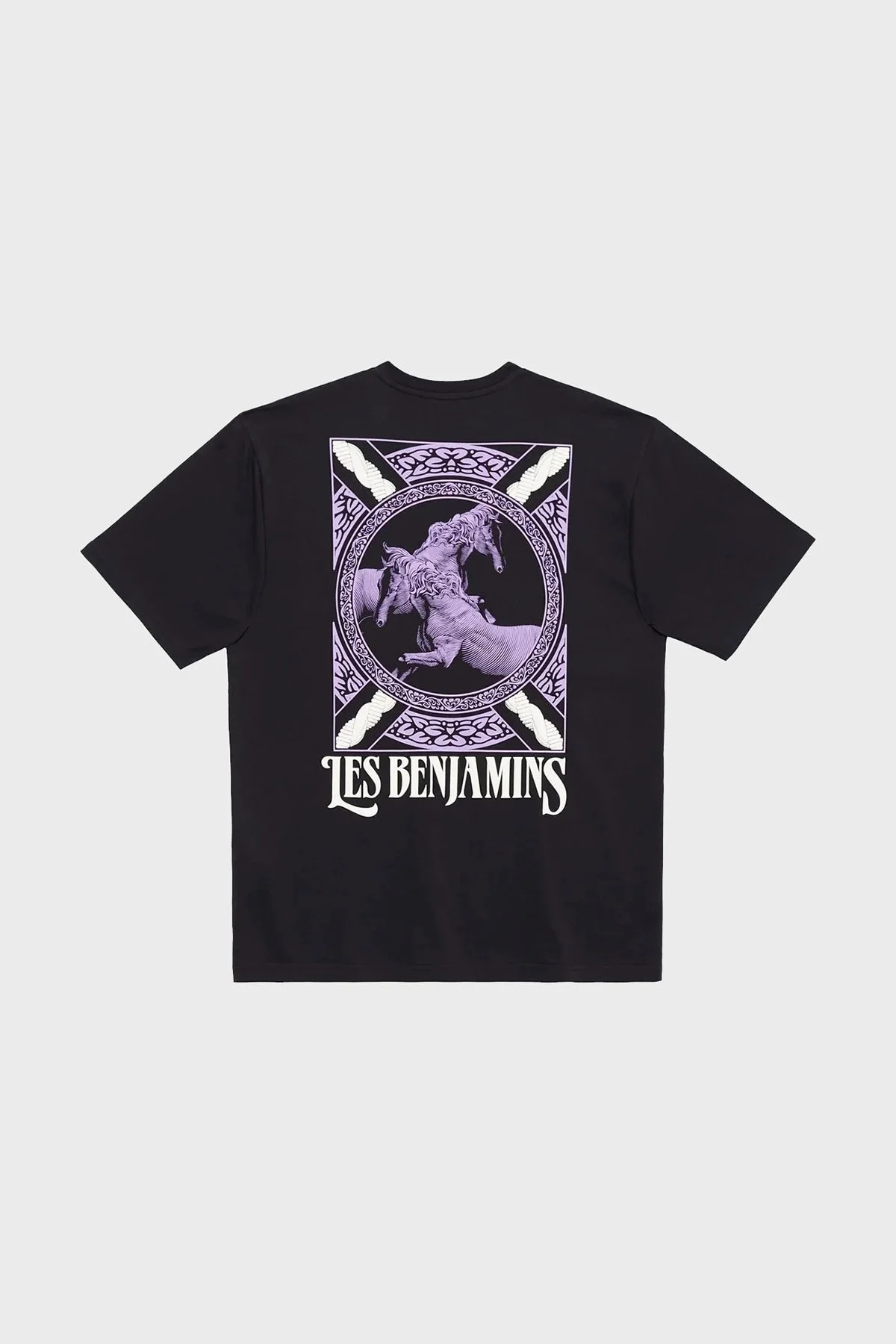 Les Benjamins Baskılı % 100 Pamuk Relaxed Fit Bisiklet Yaka Erkek T Shirt LB23SSHOEMUTS-010 SİYAH - 6