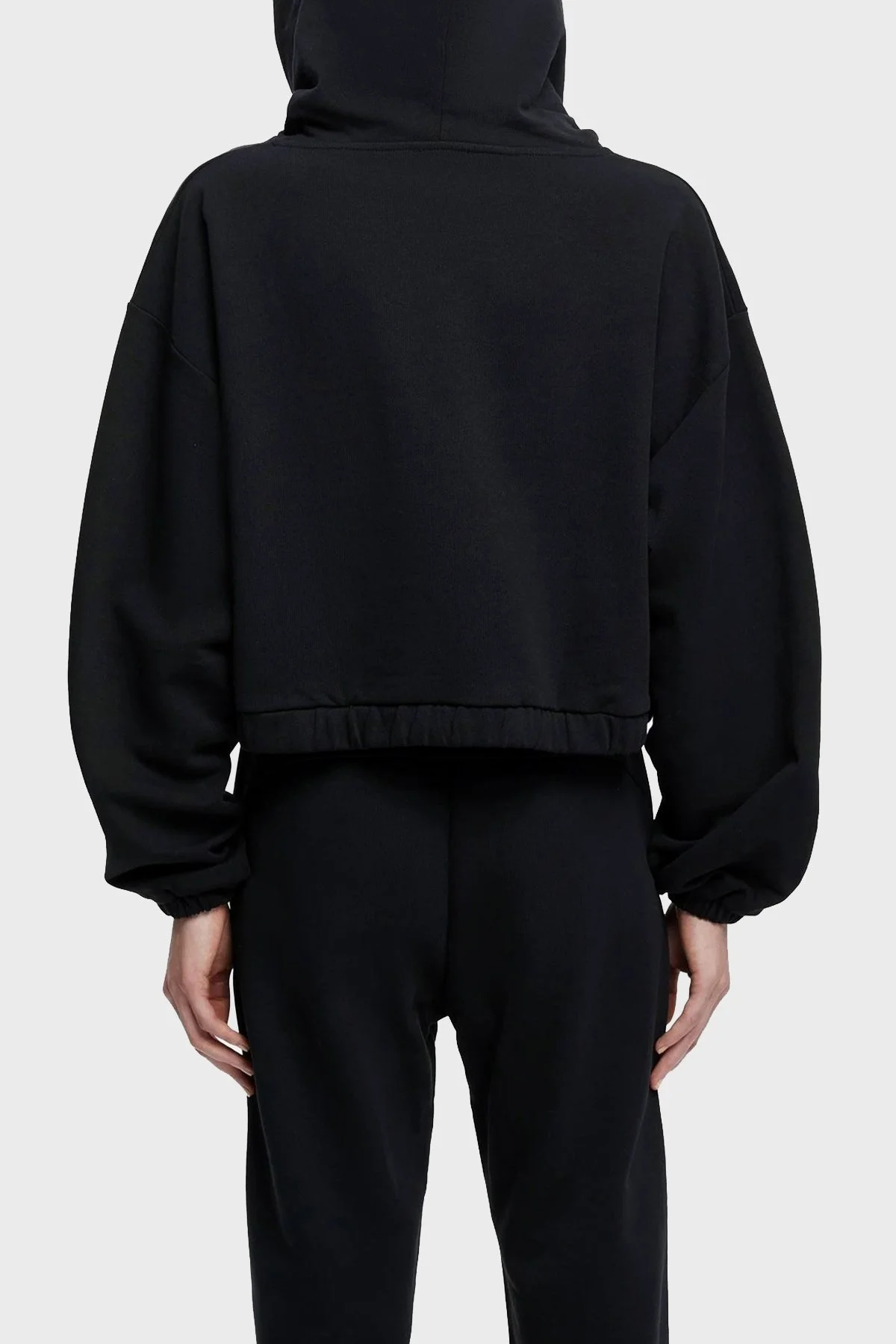 Les Benjamins Baskılı Kapüşonlu % 100 Pamuk Bayan Sweat LB21SSCORFUHD-001 SİYAH - 7