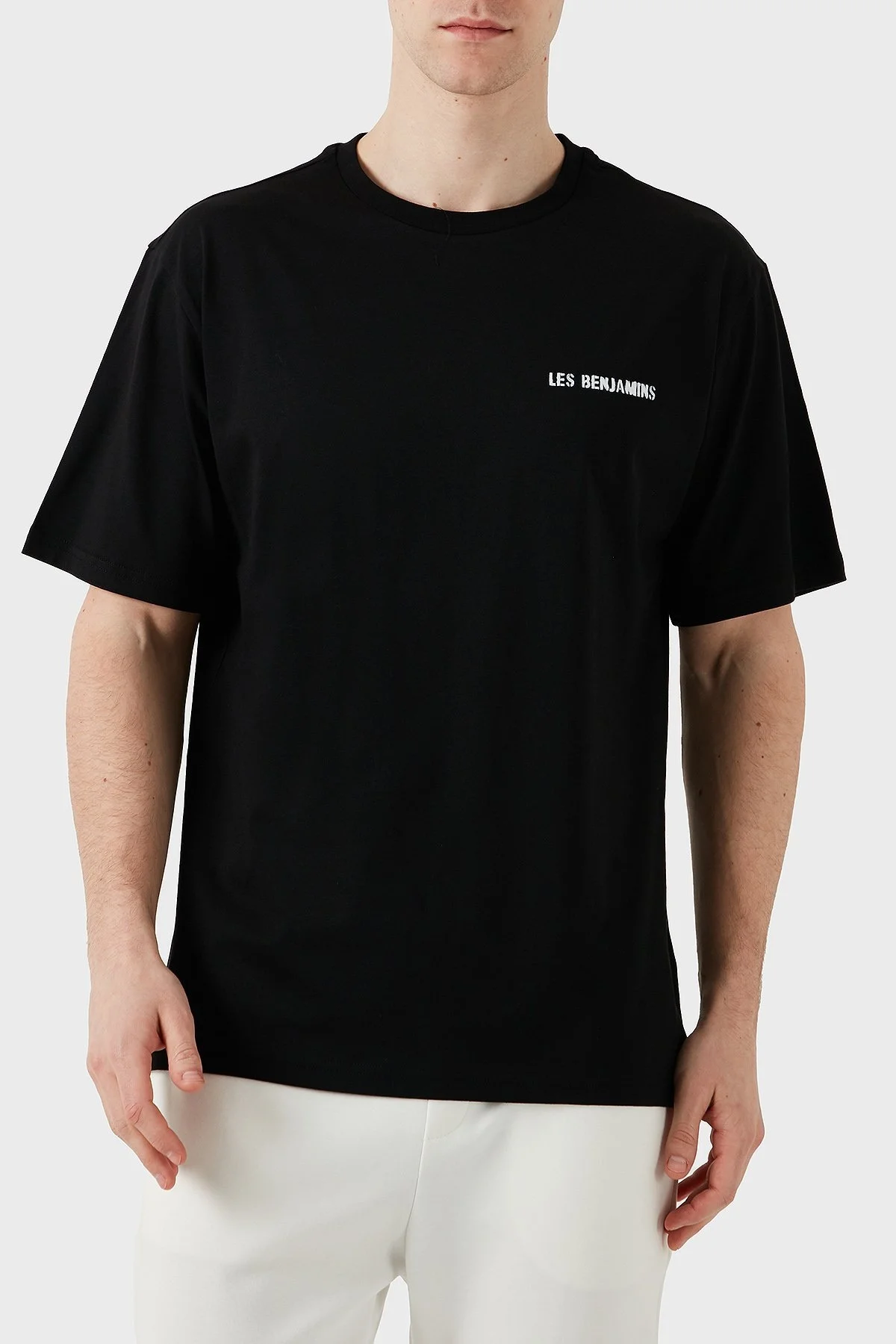 Les Benjamins Baskılı Relaxed Fit Pamuklu Bisiklet Yaka Erkek T Shirt LB25SSUNLMUTS-013 SİYAH - 3