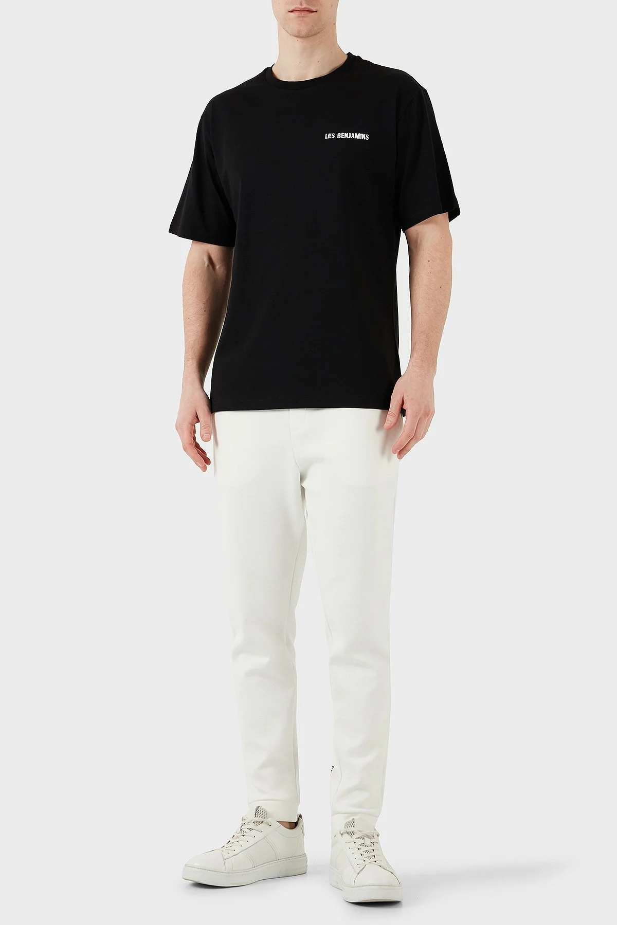 Les Benjamins Baskılı Relaxed Fit Pamuklu Bisiklet Yaka Erkek T Shirt LB25SSUNLMUTS-013 SİYAH - 4