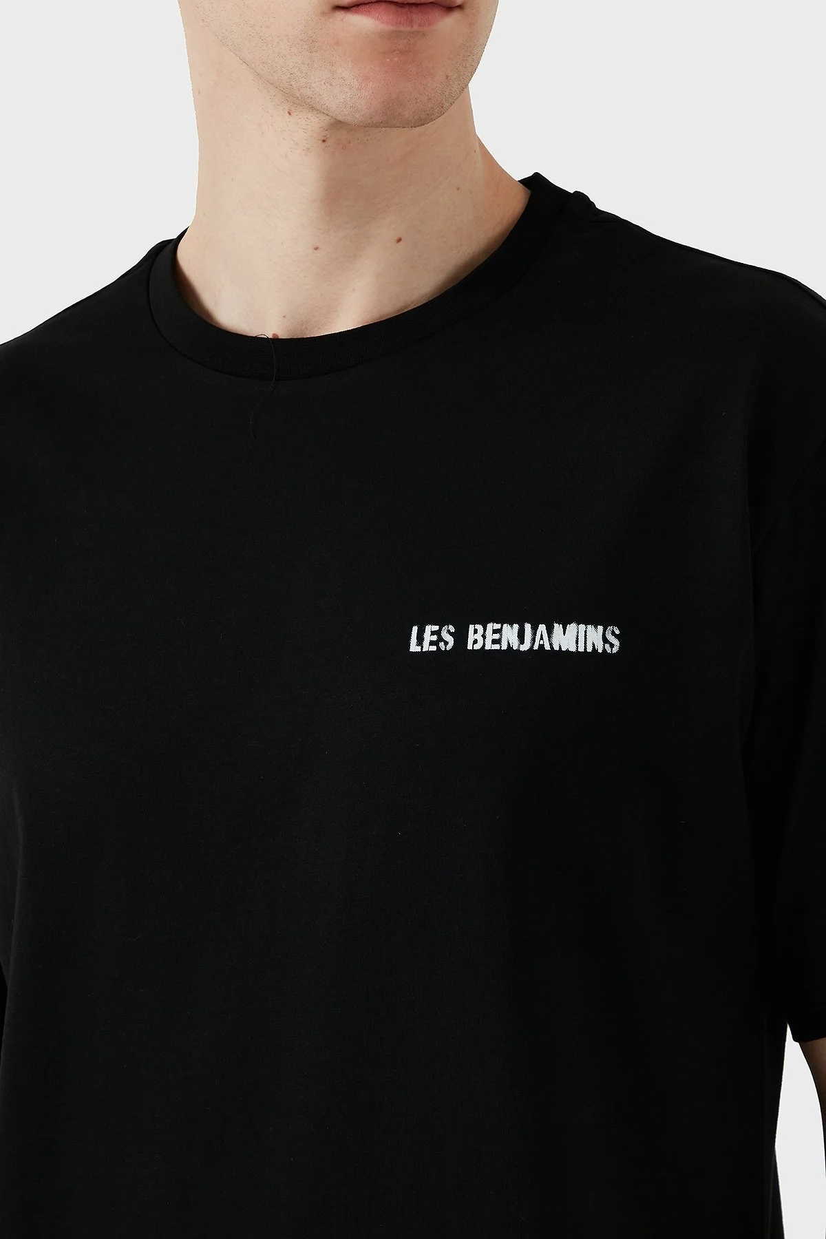 Les Benjamins Baskılı Relaxed Fit Pamuklu Bisiklet Yaka Erkek T Shirt LB25SSUNLMUTS-013 SİYAH - 6