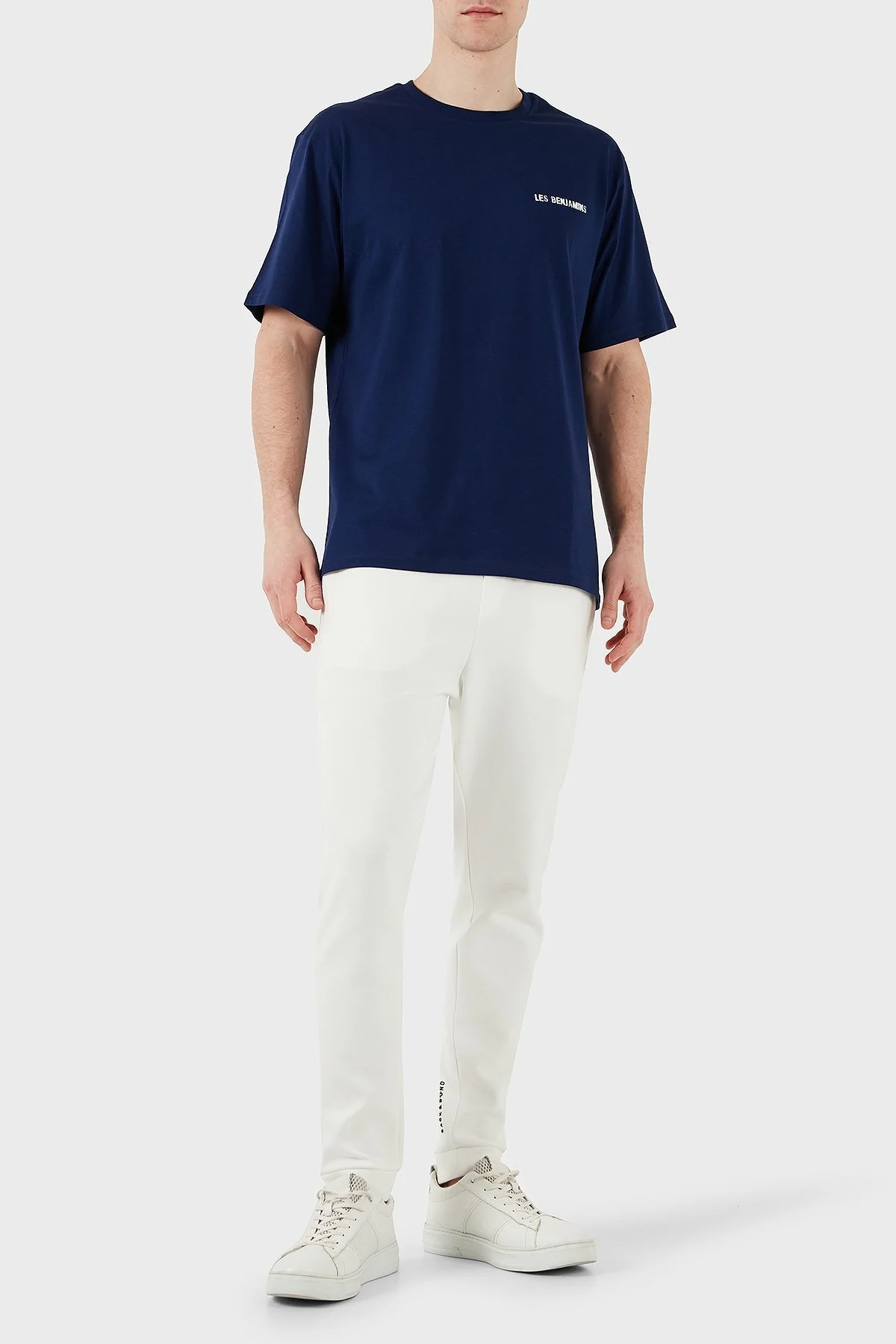 Les Benjamins Baskılı Relaxed Fit Pamuklu Bisiklet Yaka Erkek T Shirt LB25SSUNLMUTS-017 SAKS - 4