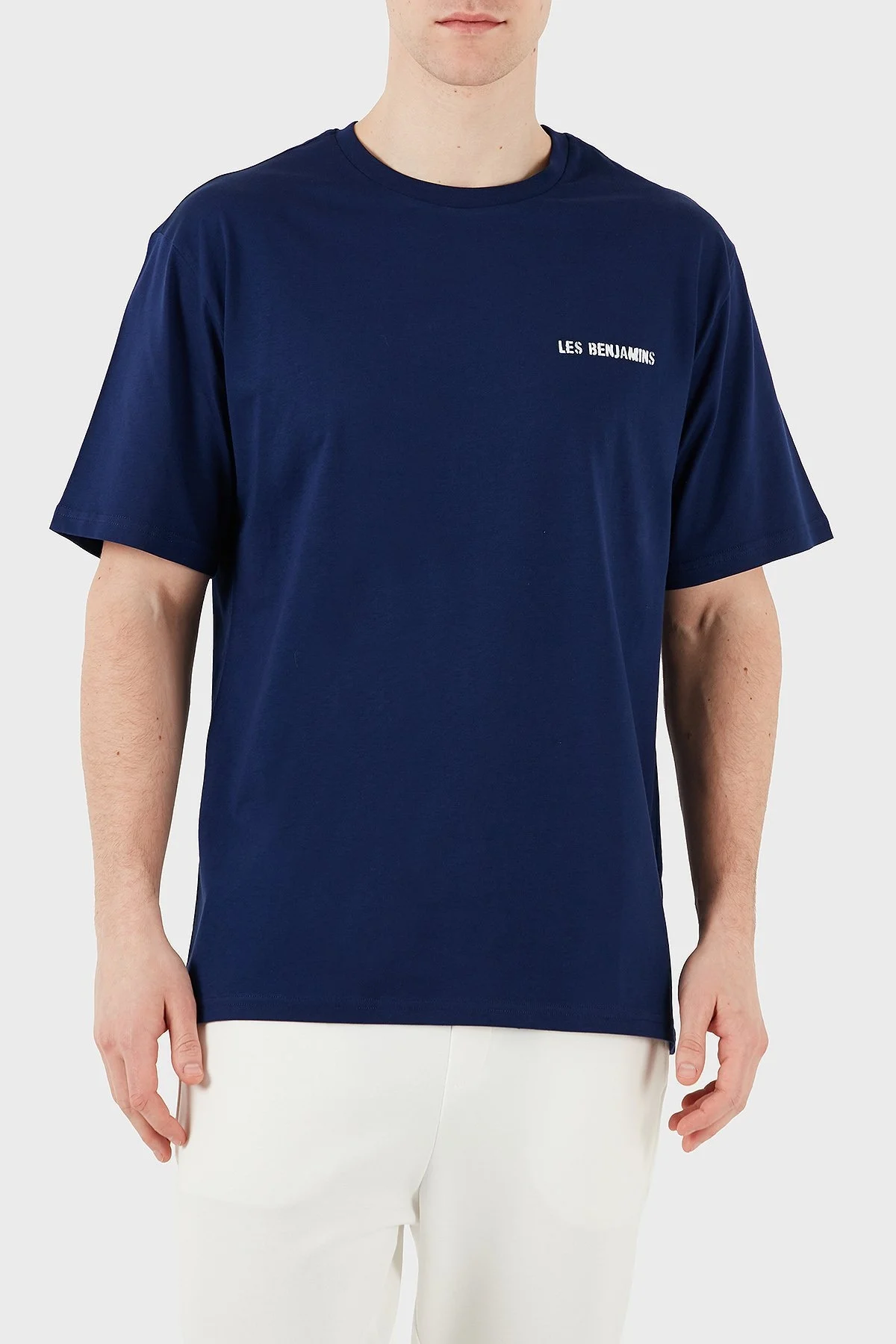 Les Benjamins Baskılı Relaxed Fit Pamuklu Bisiklet Yaka Erkek T Shirt LB25SSUNLMUTS-017 SAKS - 5