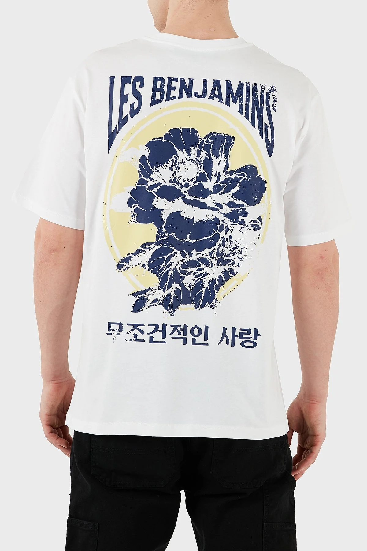 Les Benjamins Baskılı Relaxed Fit Pamuklu Bisiklet Yaka Erkek T Shirt LB25SSUNLMUTS-022 BEYAZ - 7