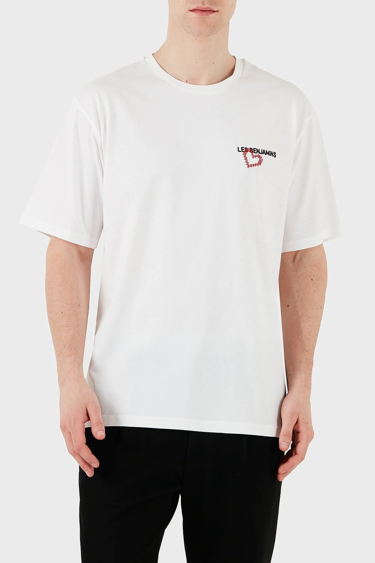 Les Benjamins Baskılı Relaxed Fit Pamuklu Bisiklet Yaka Erkek T Shirt LB25SSUNLMUTS-024 BEYAZ - 11