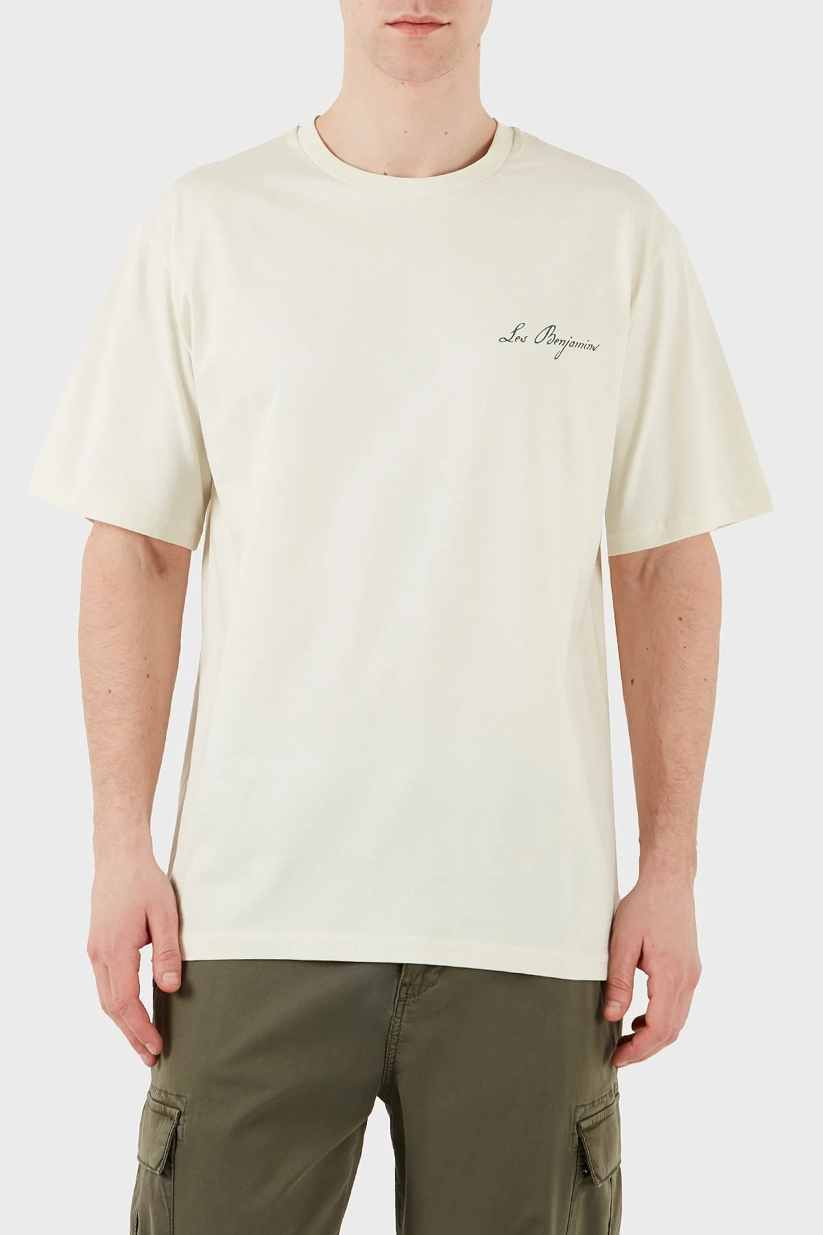 Les Benjamins Baskılı Relaxed Fit Pamuklu Bisiklet Yaka Erkek T Shirt LB25SSUNLMUTS-025 EKRU - 9