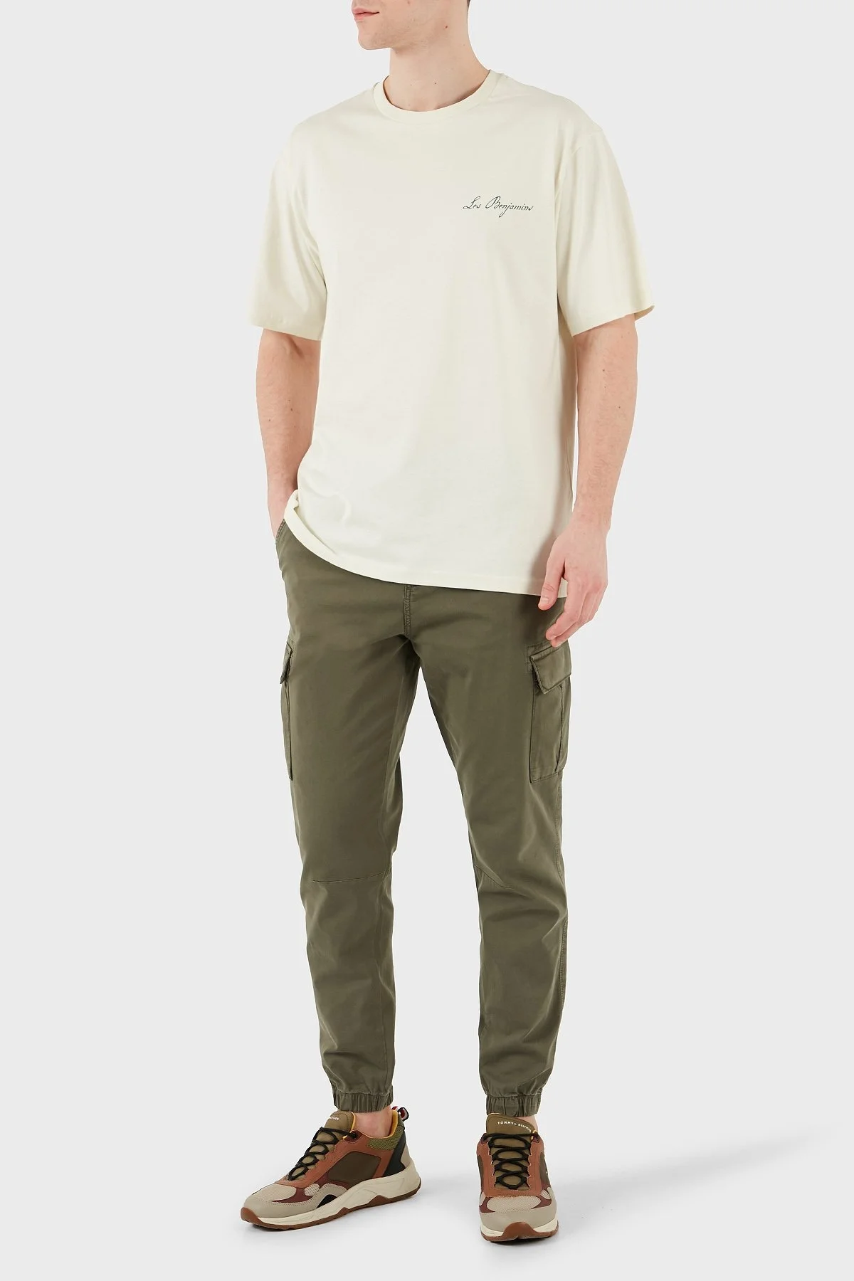 Les Benjamins Baskılı Relaxed Fit Pamuklu Bisiklet Yaka Erkek T Shirt LB25SSUNLMUTS-025 EKRU - 10