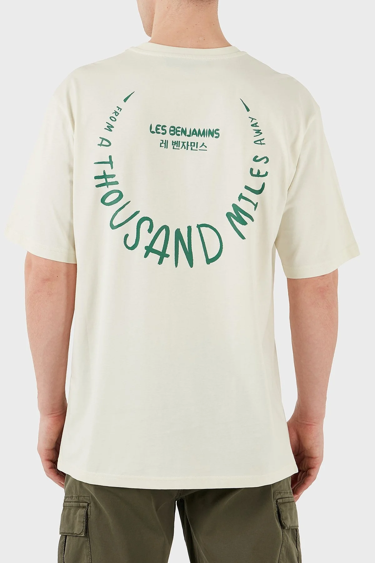 Les Benjamins Baskılı Relaxed Fit Pamuklu Bisiklet Yaka Erkek T Shirt LB25SSUNLMUTS-027 EKRU - 8