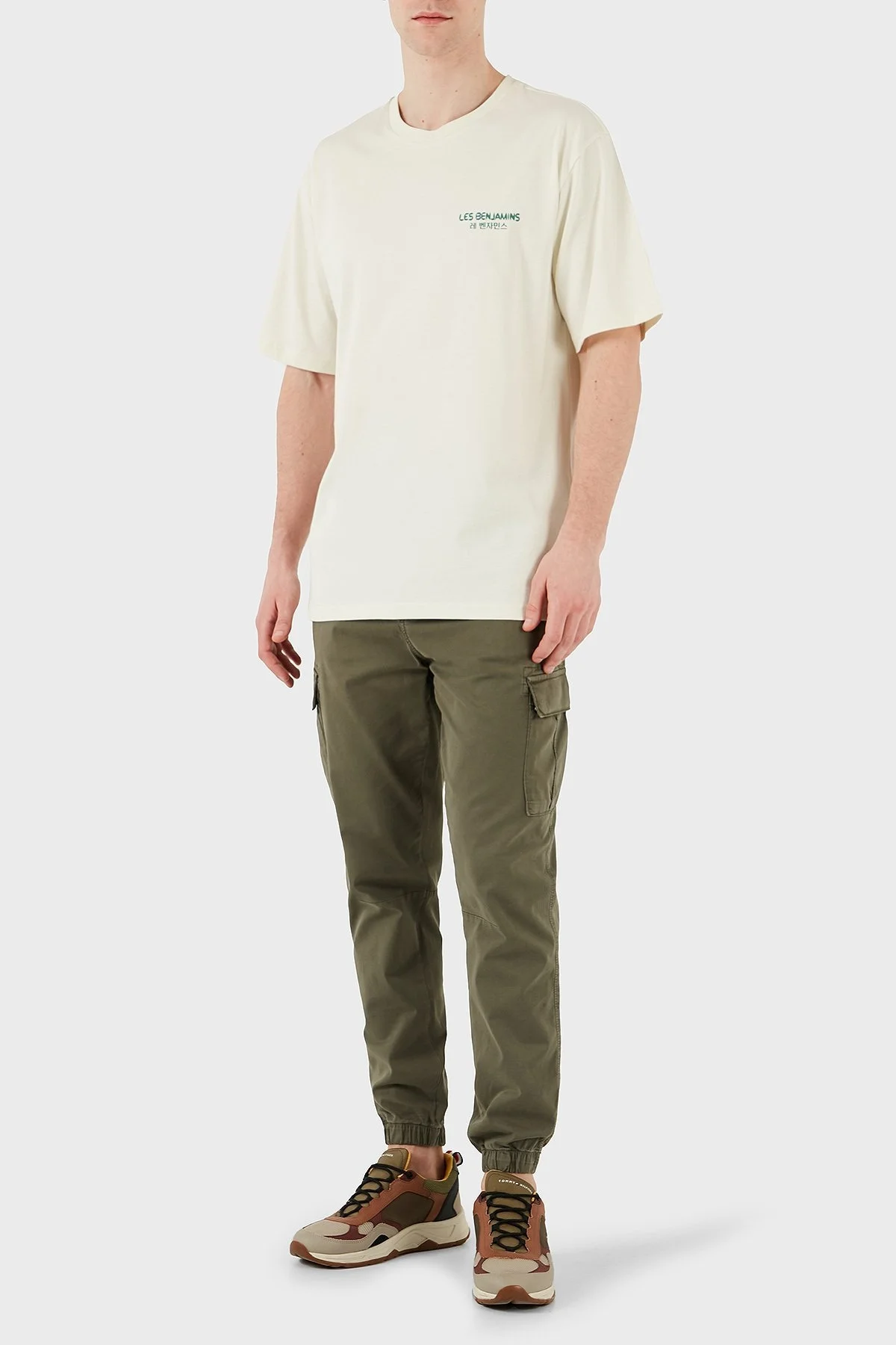 Les Benjamins Baskılı Relaxed Fit Pamuklu Bisiklet Yaka Erkek T Shirt LB25SSUNLMUTS-027 EKRU - 9