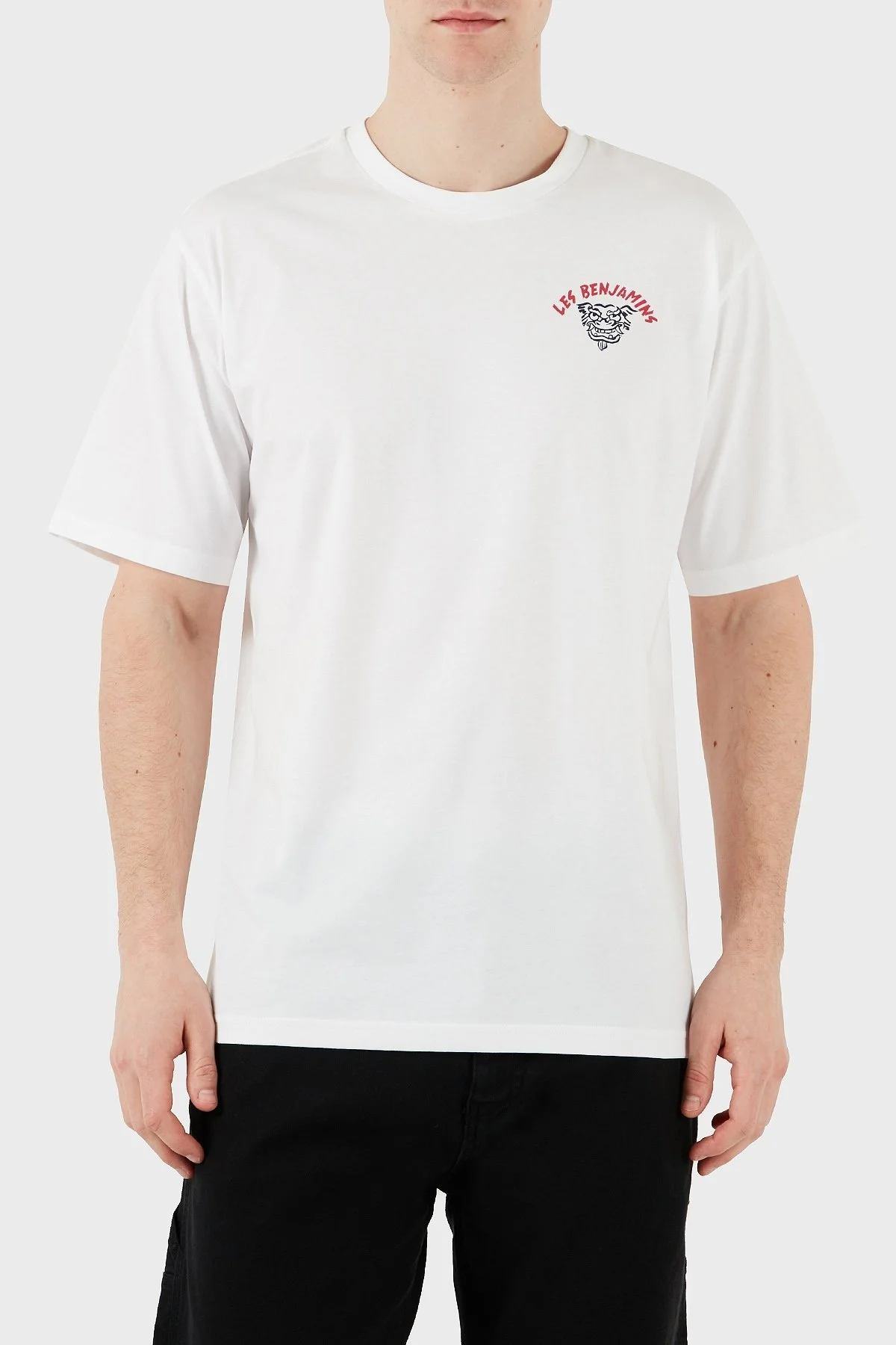 Les Benjamins Baskılı Relaxed Fit Pamuklu Bisiklet Yaka Erkek T Shirt LB25SSUNLMUTS-031 BEYAZ - 7