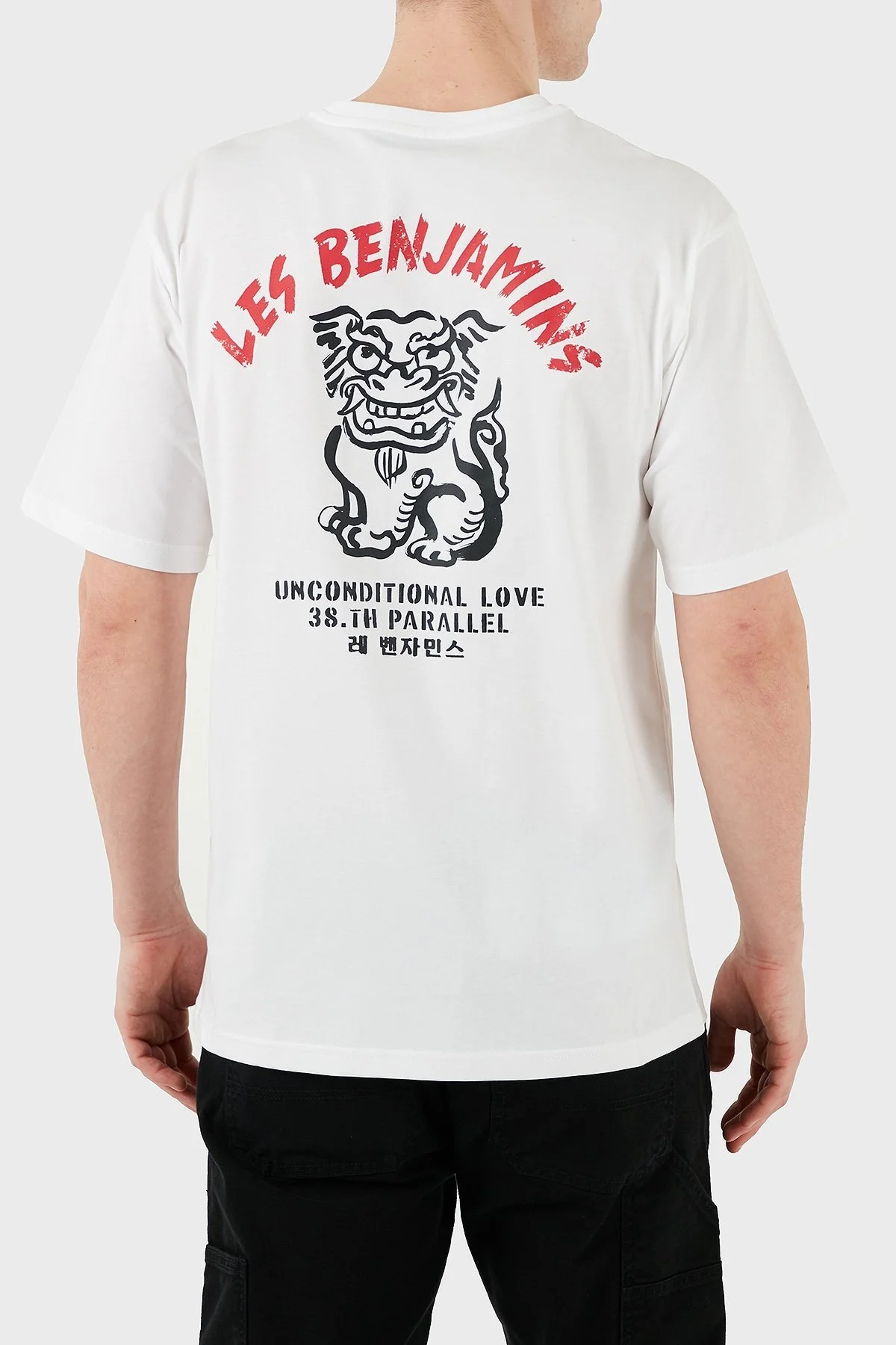 Les Benjamins Baskılı Relaxed Fit Pamuklu Bisiklet Yaka Erkek T Shirt LB25SSUNLMUTS-031 BEYAZ - 9