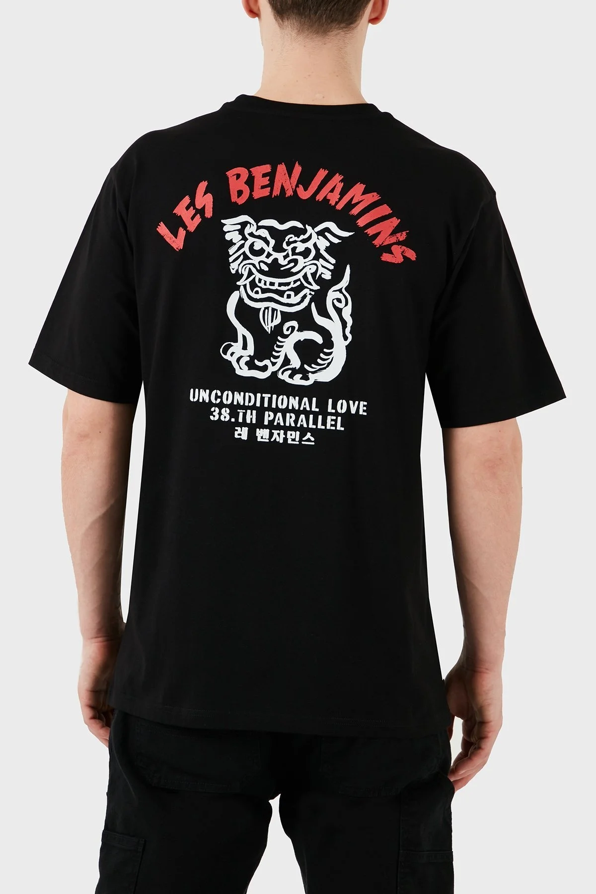 Les Benjamins Baskılı Relaxed Fit Pamuklu Bisiklet Yaka Erkek T Shirt LB25SSUNLMUTS-032 SİYAH - 9