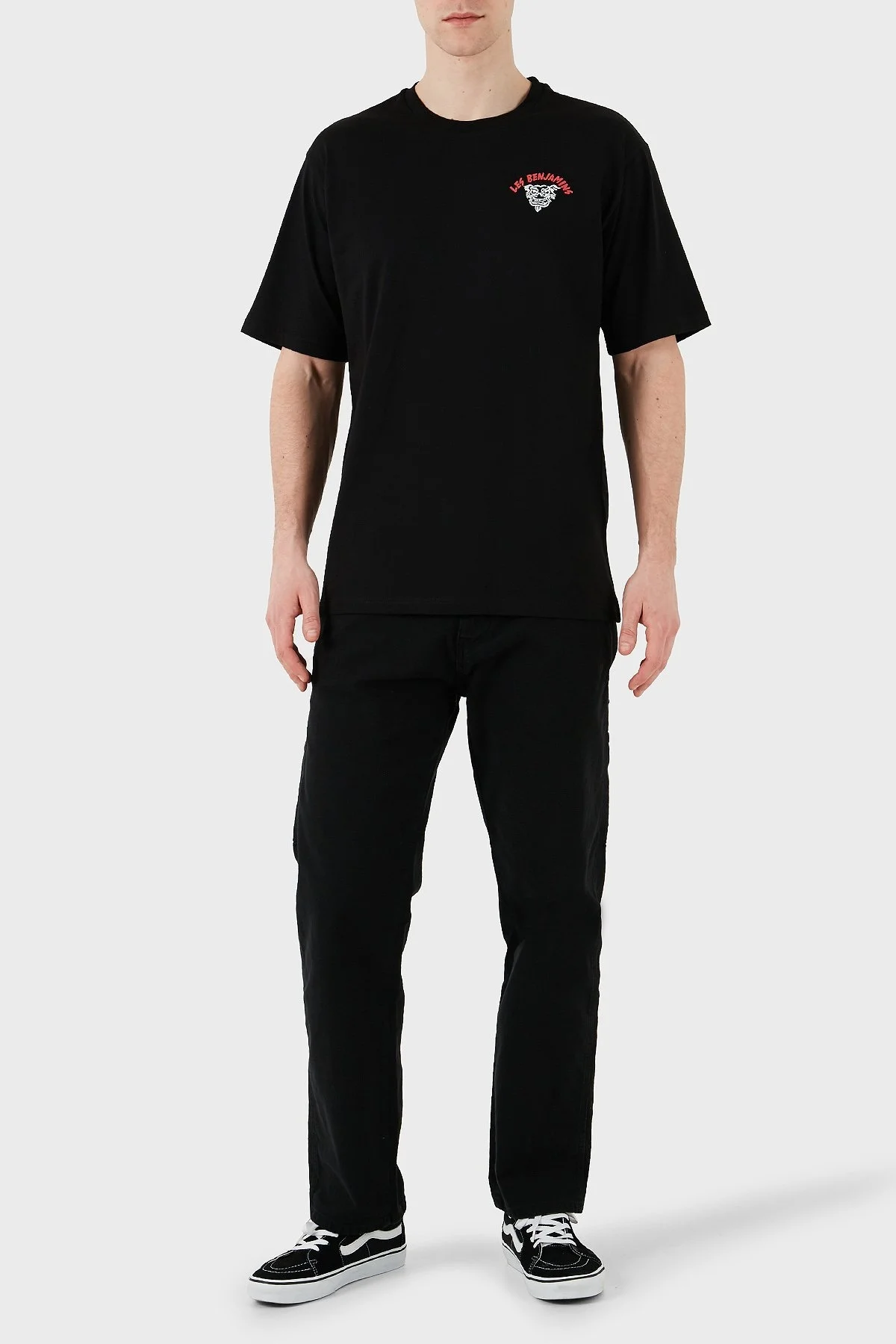 Les Benjamins Baskılı Relaxed Fit Pamuklu Bisiklet Yaka Erkek T Shirt LB25SSUNLMUTS-032 SİYAH - 10