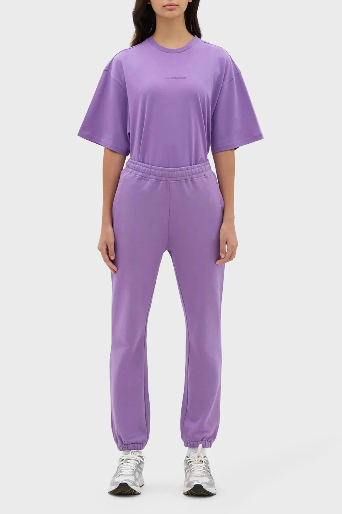 Les Benjamins Belden Bağlamalı % 100 Pamuk Regular Fit Jogger Bayan Pantolon LB23FWESSFUSP-304 LİLA - 1