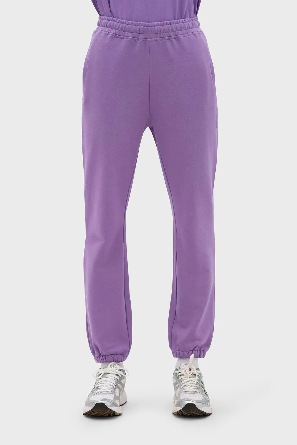 Les Benjamins Belden Bağlamalı % 100 Pamuk Regular Fit Jogger Bayan Pantolon LB23FWESSFUSP-304 LİLA - 2