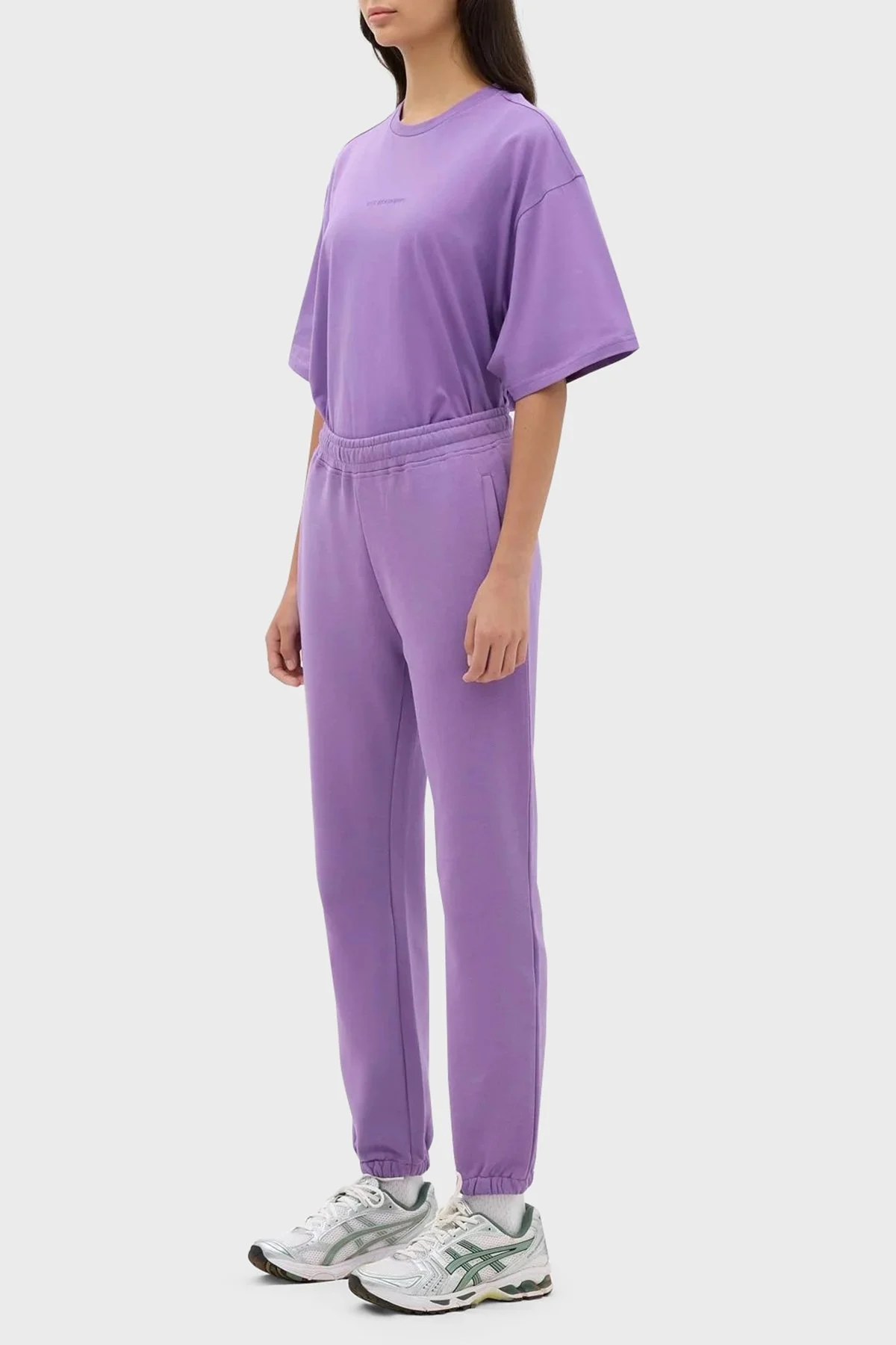 Les Benjamins Belden Bağlamalı % 100 Pamuk Regular Fit Jogger Bayan Pantolon LB23FWESSFUSP-304 LİLA - 3