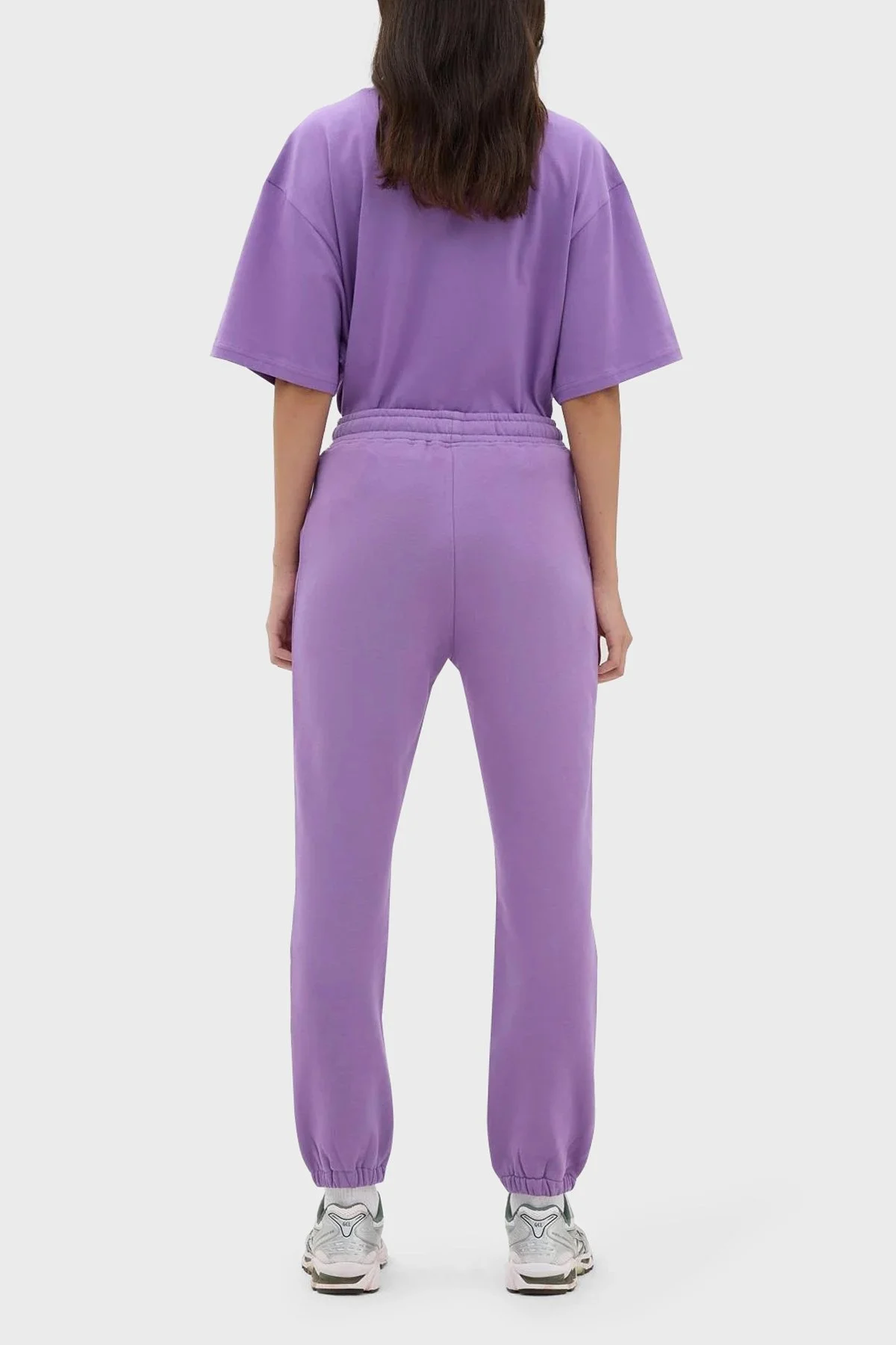 Les Benjamins Belden Bağlamalı % 100 Pamuk Regular Fit Jogger Bayan Pantolon LB23FWESSFUSP-304 LİLA - 4