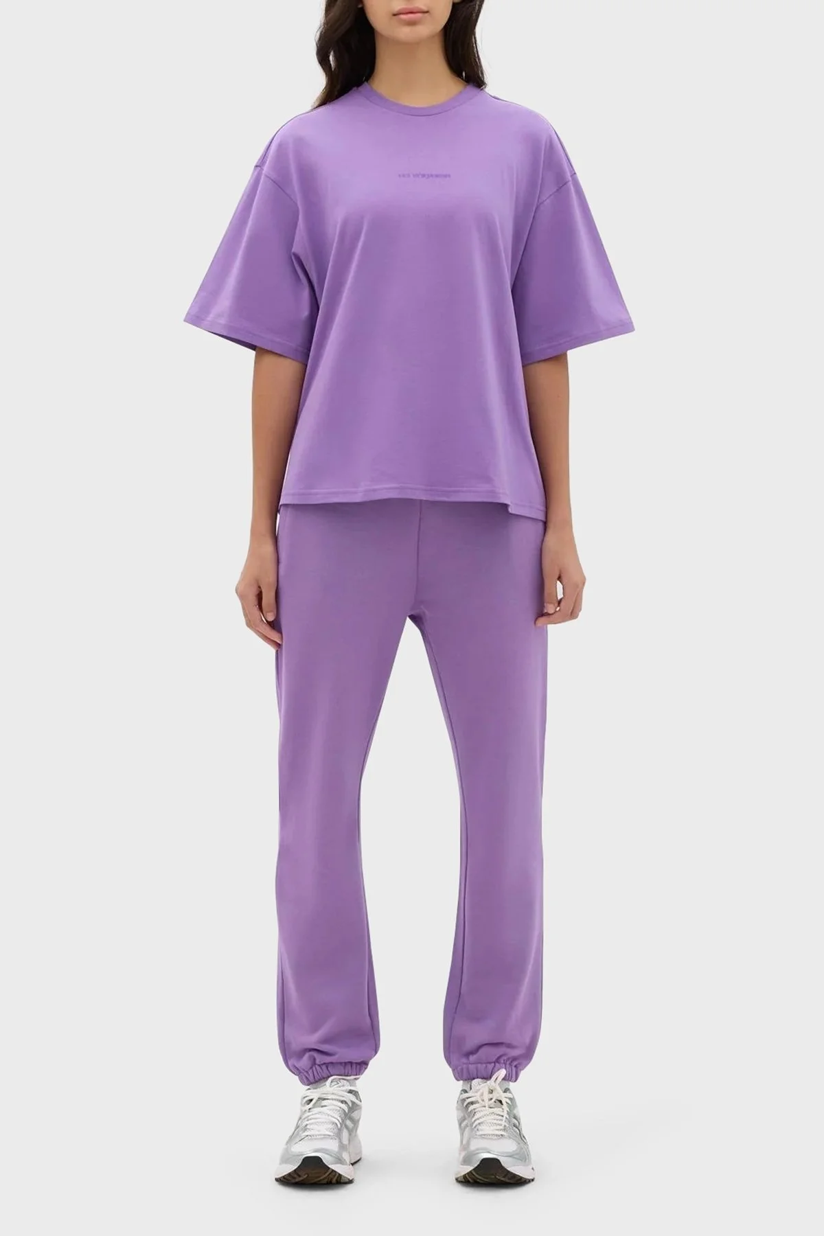 Les Benjamins Belden Bağlamalı % 100 Pamuk Regular Fit Jogger Bayan Pantolon LB23FWESSFUSP-304 LİLA - 5