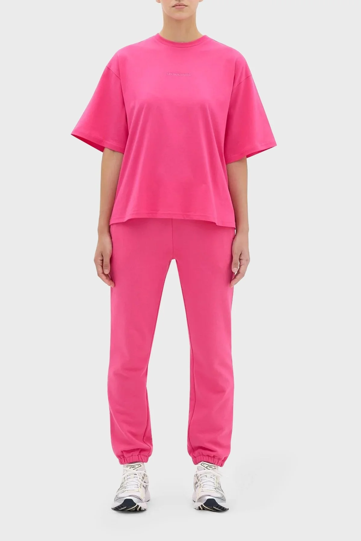 Les Benjamins Belden Bağlamalı % 100 Pamuk Regular Fit Jogger Bayan Pantolon LB23FWESSFUSP-305 PEMBE - 1