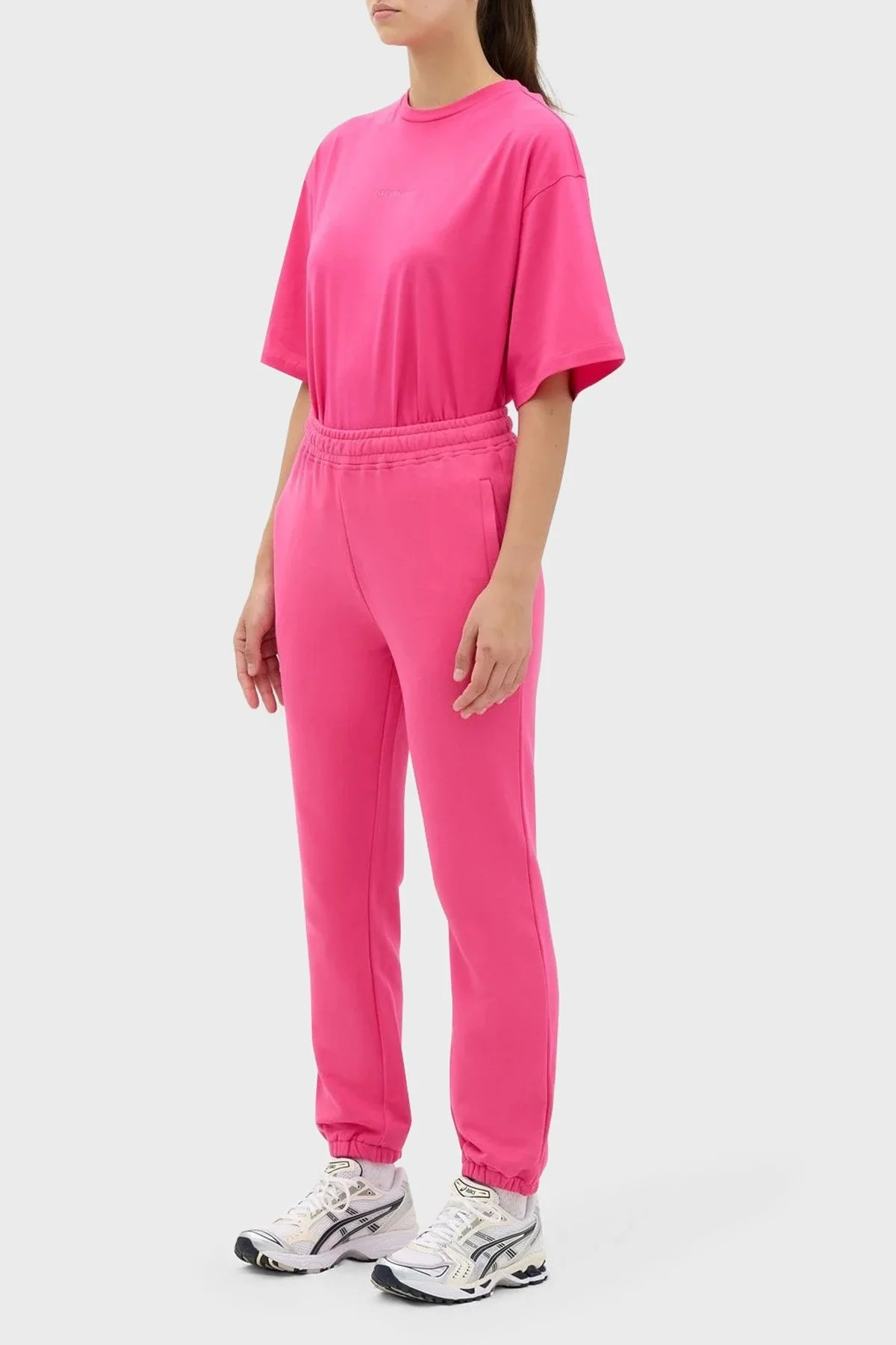 Les Benjamins Belden Bağlamalı % 100 Pamuk Regular Fit Jogger Bayan Pantolon LB23FWESSFUSP-305 PEMBE - 3