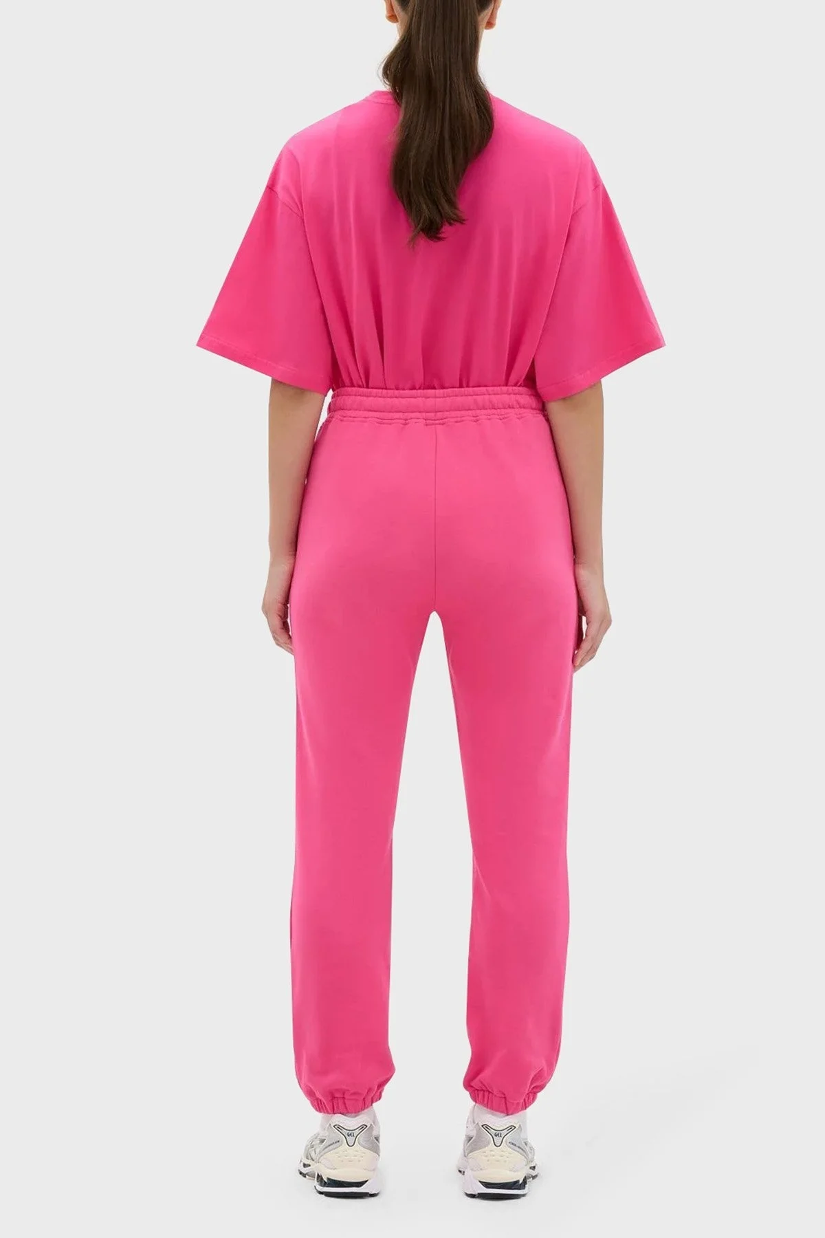 Les Benjamins Belden Bağlamalı % 100 Pamuk Regular Fit Jogger Bayan Pantolon LB23FWESSFUSP-305 PEMBE - 4