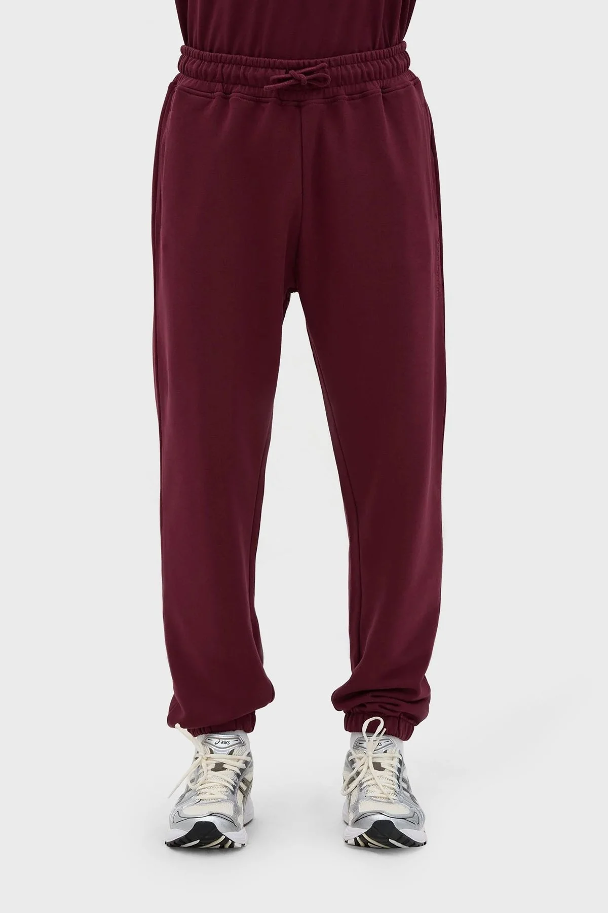 Les Benjamins Belden Bağlamalı % 100 Pamuk Relaxed Fit Jogger Erkek Pantolon LB23FWESSMUSP-301 BORDO - 2