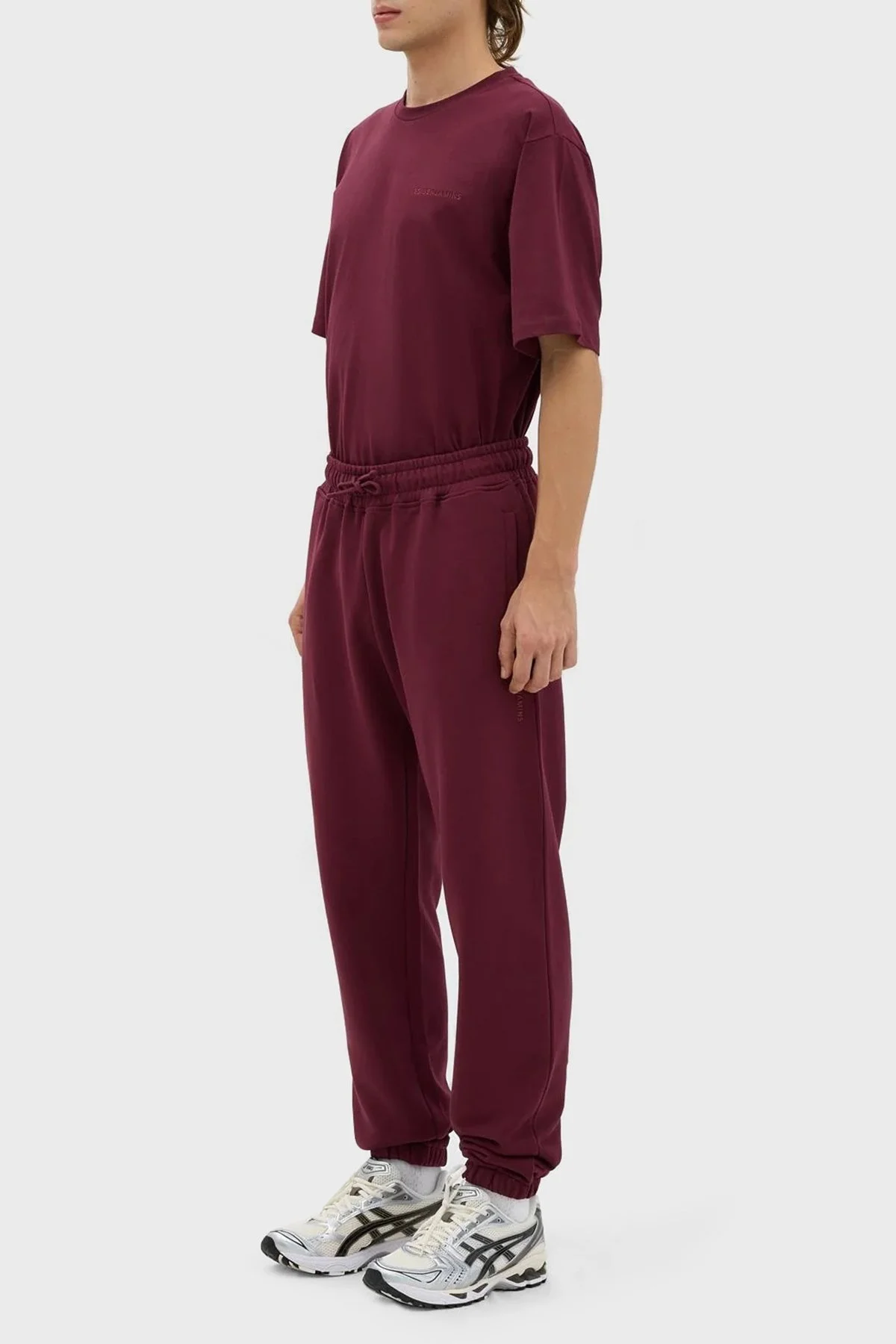 Les Benjamins Belden Bağlamalı % 100 Pamuk Relaxed Fit Jogger Erkek Pantolon LB23FWESSMUSP-301 BORDO - 3