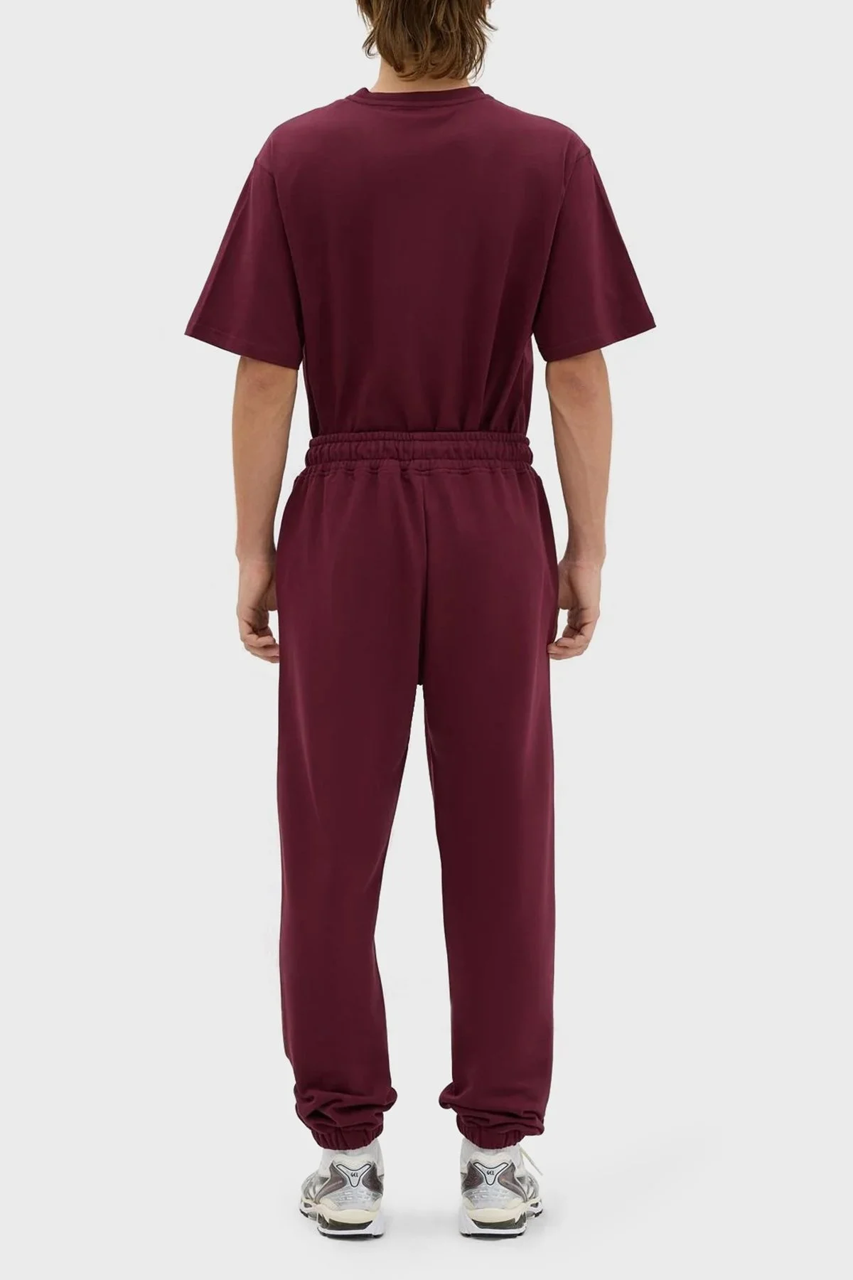 Les Benjamins Belden Bağlamalı % 100 Pamuk Relaxed Fit Jogger Erkek Pantolon LB23FWESSMUSP-301 BORDO - 4