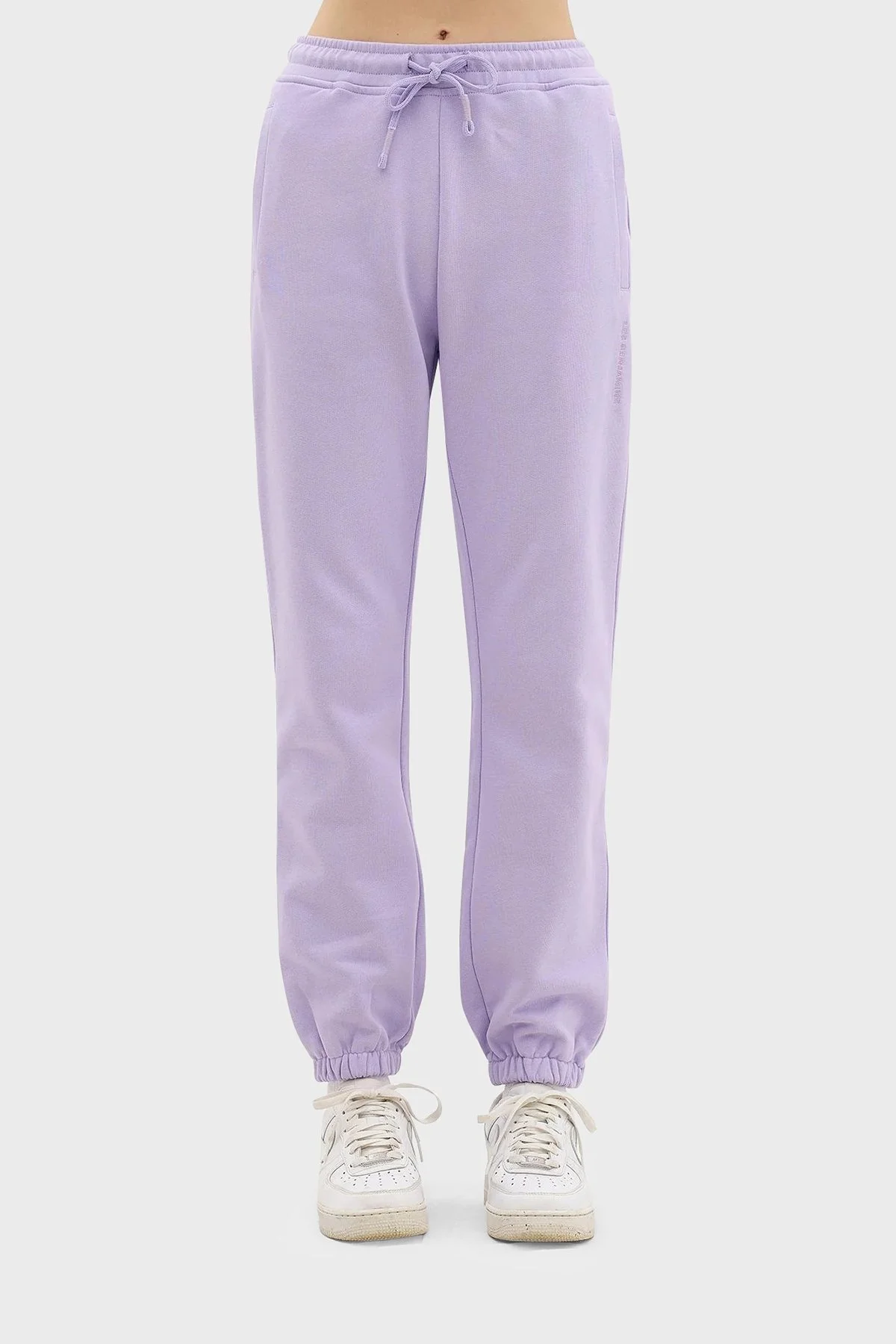 Les Benjamins Belden Bağlamalı Cepli % 100 Pamuk Bayan Pantolon LB24SSESSFUSP-303 LİLA - 2